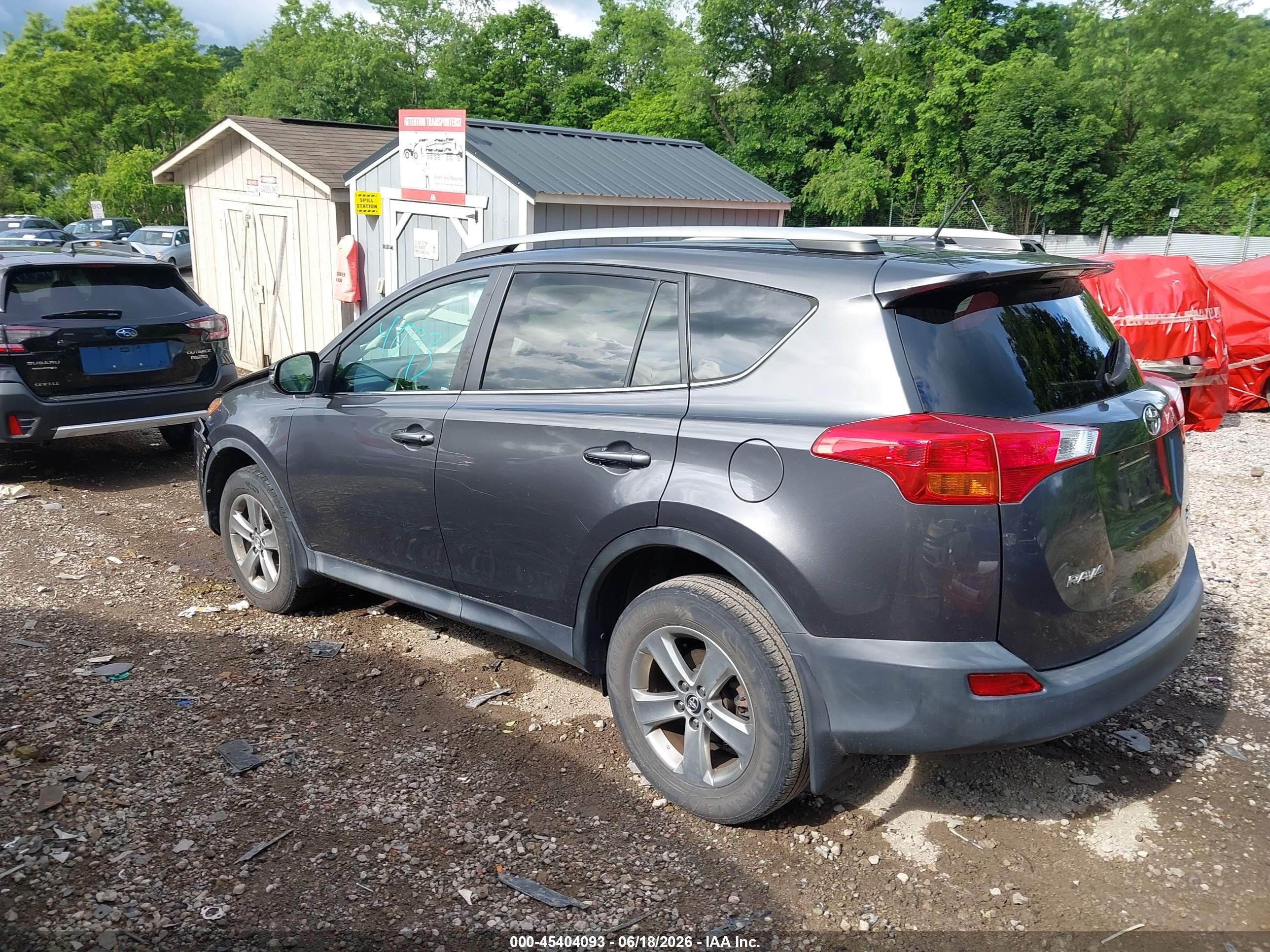 2015 Toyota Rav4 Xle Серый vin: 2T3RFREV4FW244625