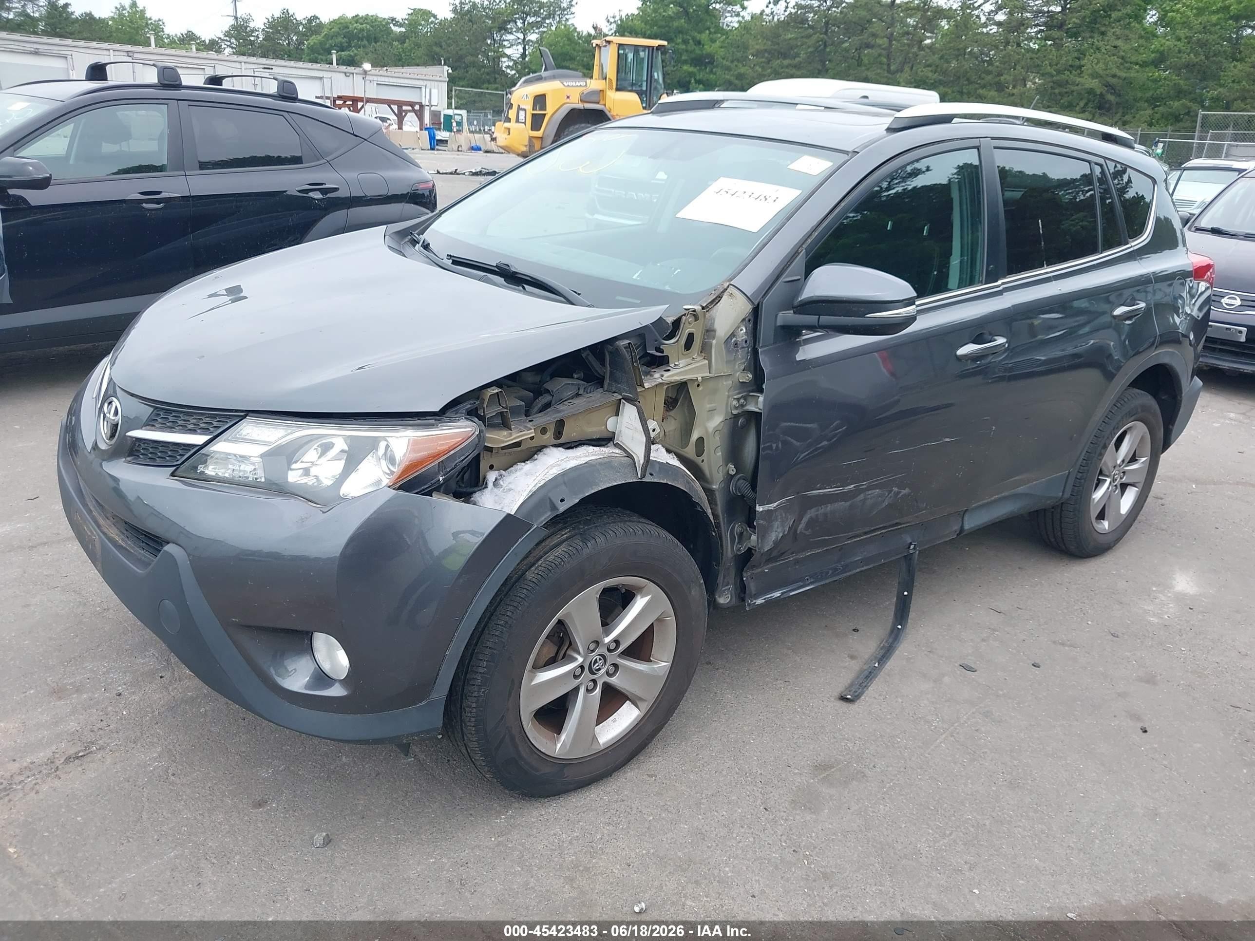2015 Toyota Rav4 Xle Gray vin: 2T3RFREV4FW292416
