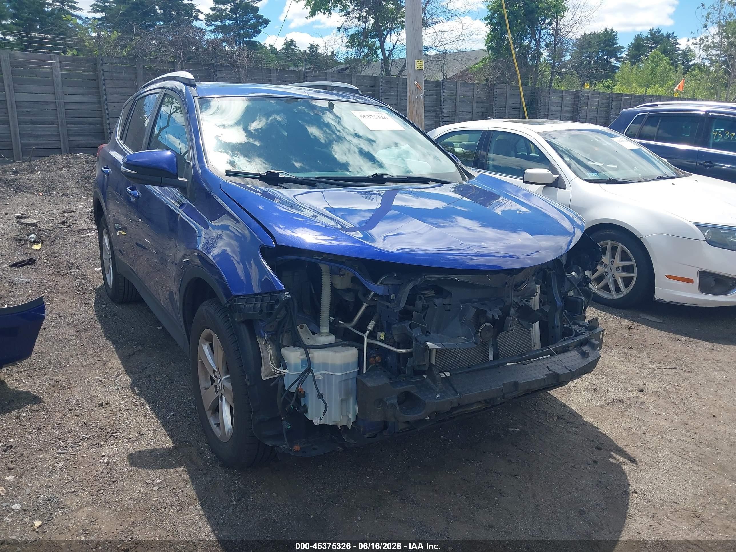 2015 Toyota Rav4 Xle Blue vin: 2T3RFREV4FW372587