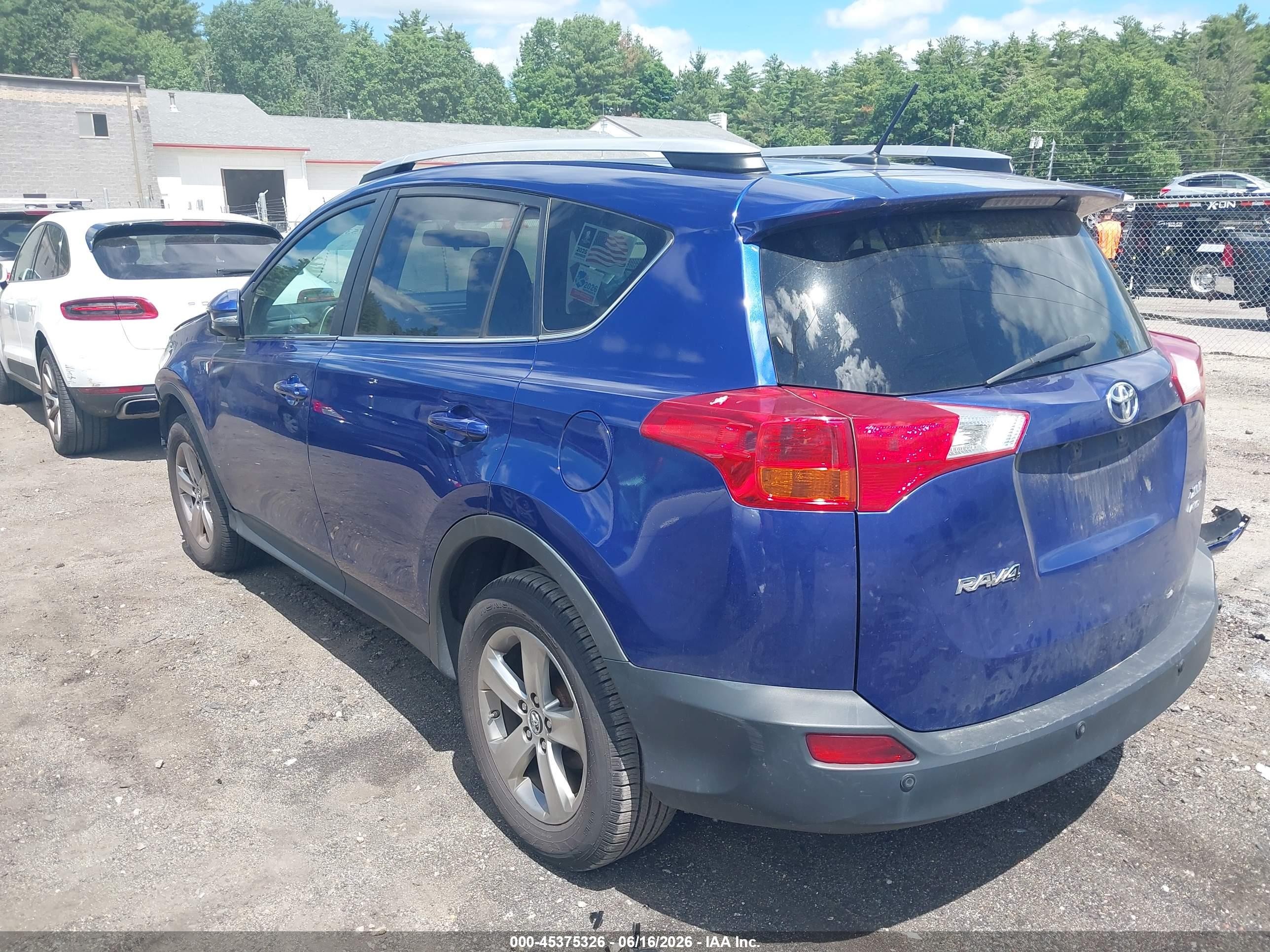 2015 Toyota Rav4 Xle Blue vin: 2T3RFREV4FW372587