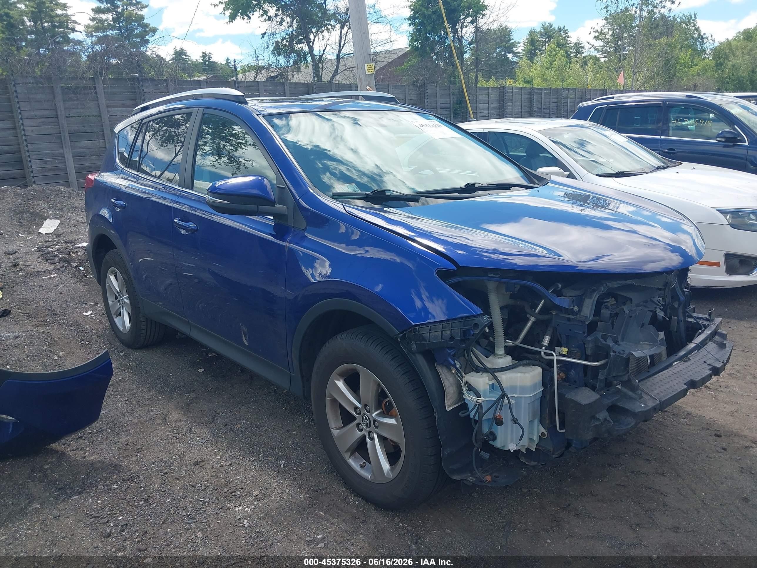 2015 Toyota Rav4 Xle Blue vin: 2T3RFREV4FW372587