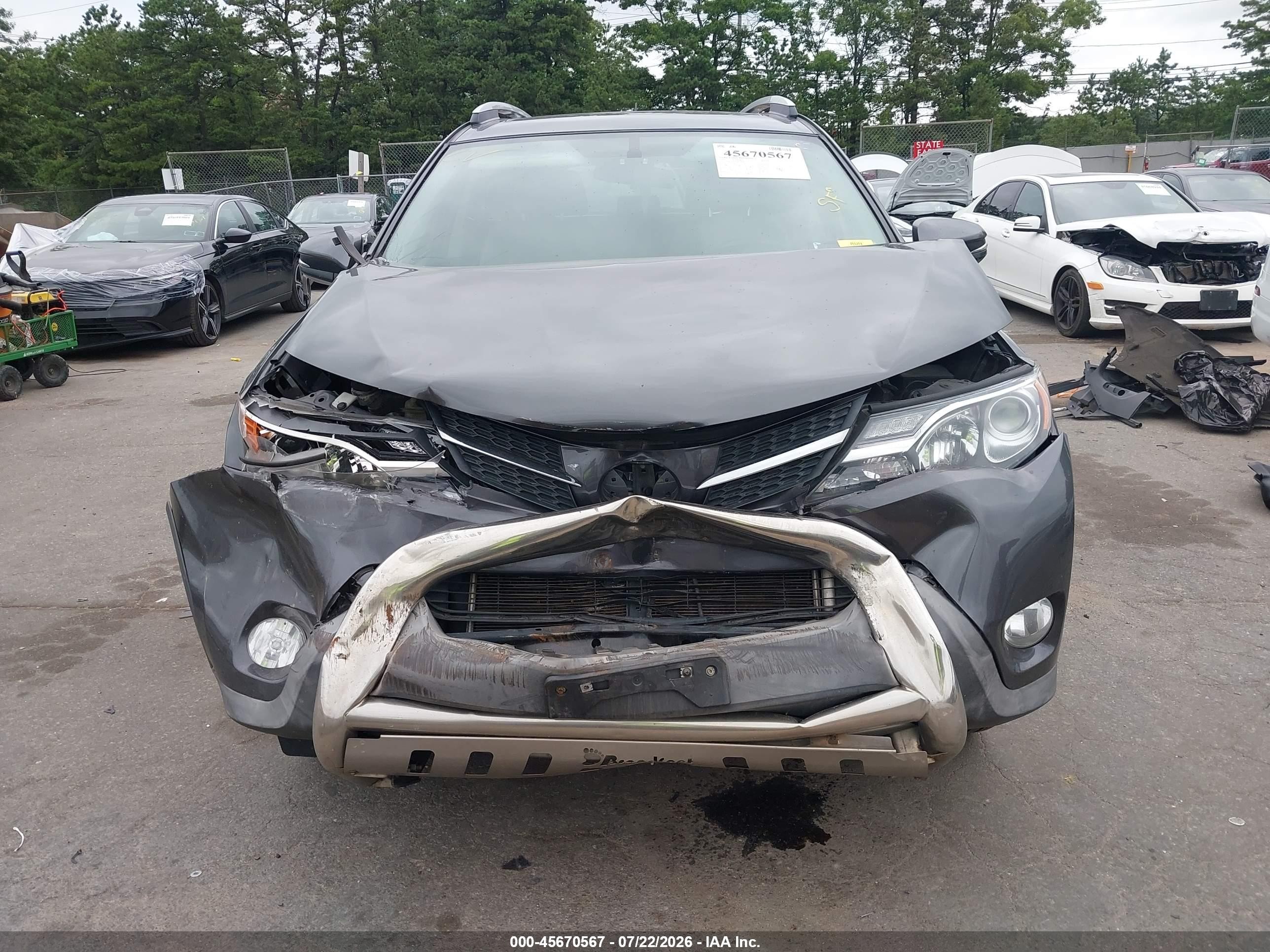 2015 Toyota Rav4 Xle Gray vin: 2T3RFREV4FW394640