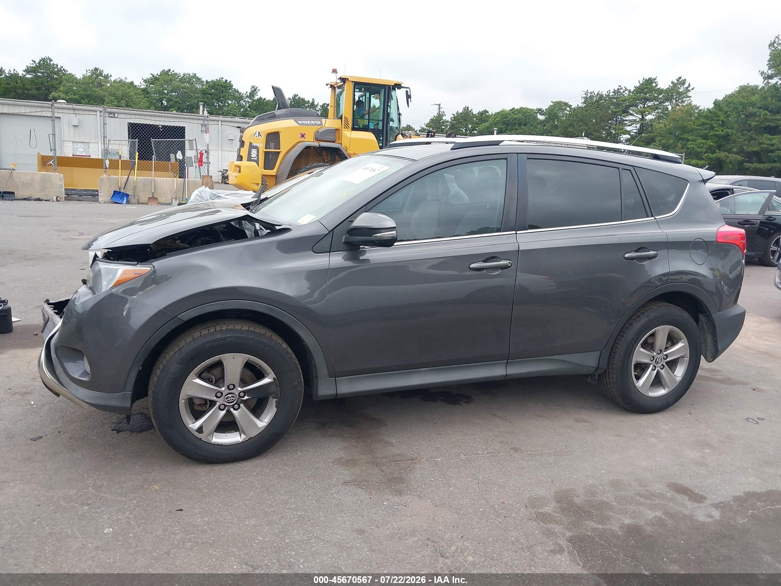 2015 Toyota Rav4 Xle Gray vin: 2T3RFREV4FW394640