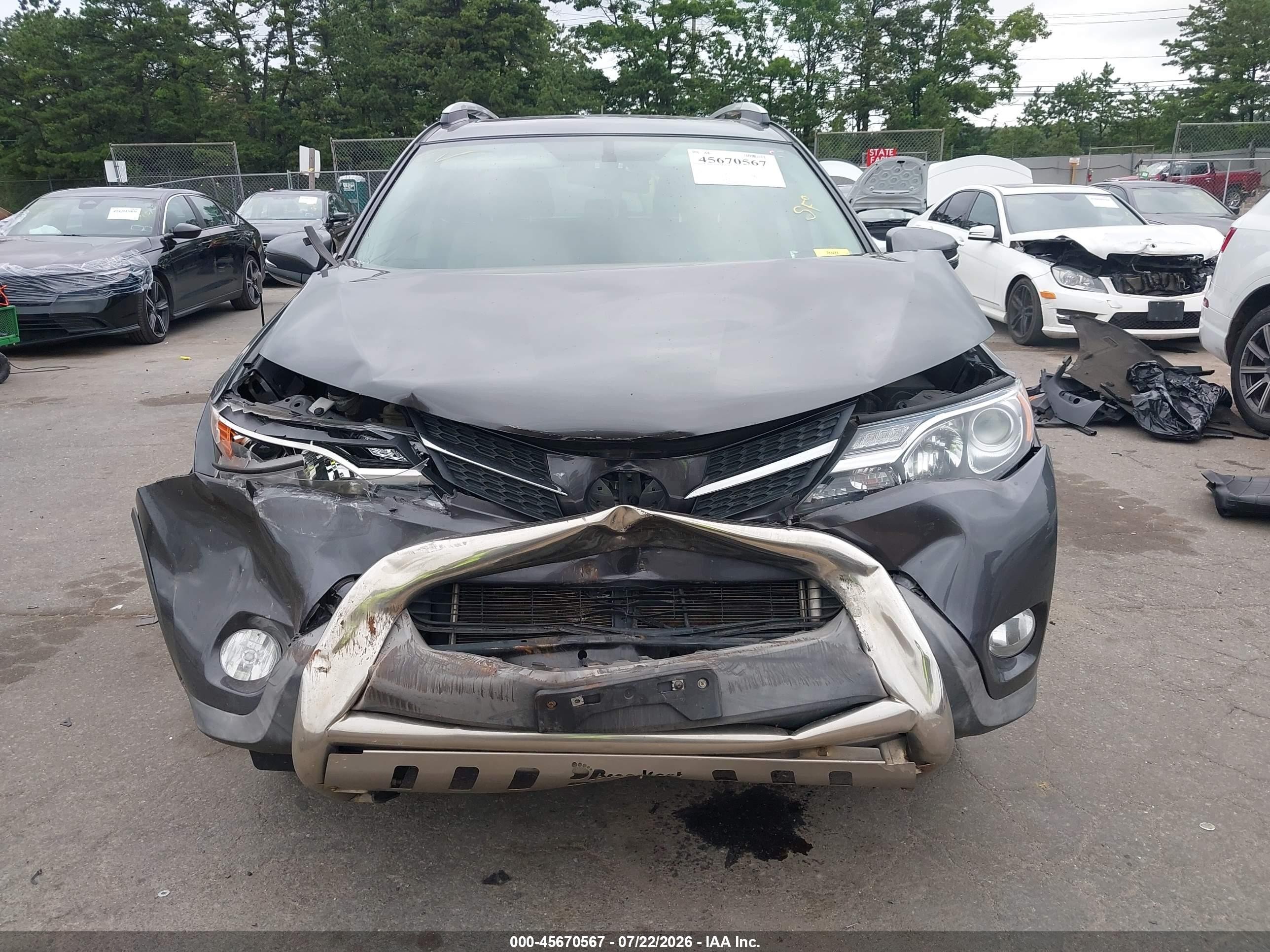 2015 Toyota Rav4 Xle Gray vin: 2T3RFREV4FW394640
