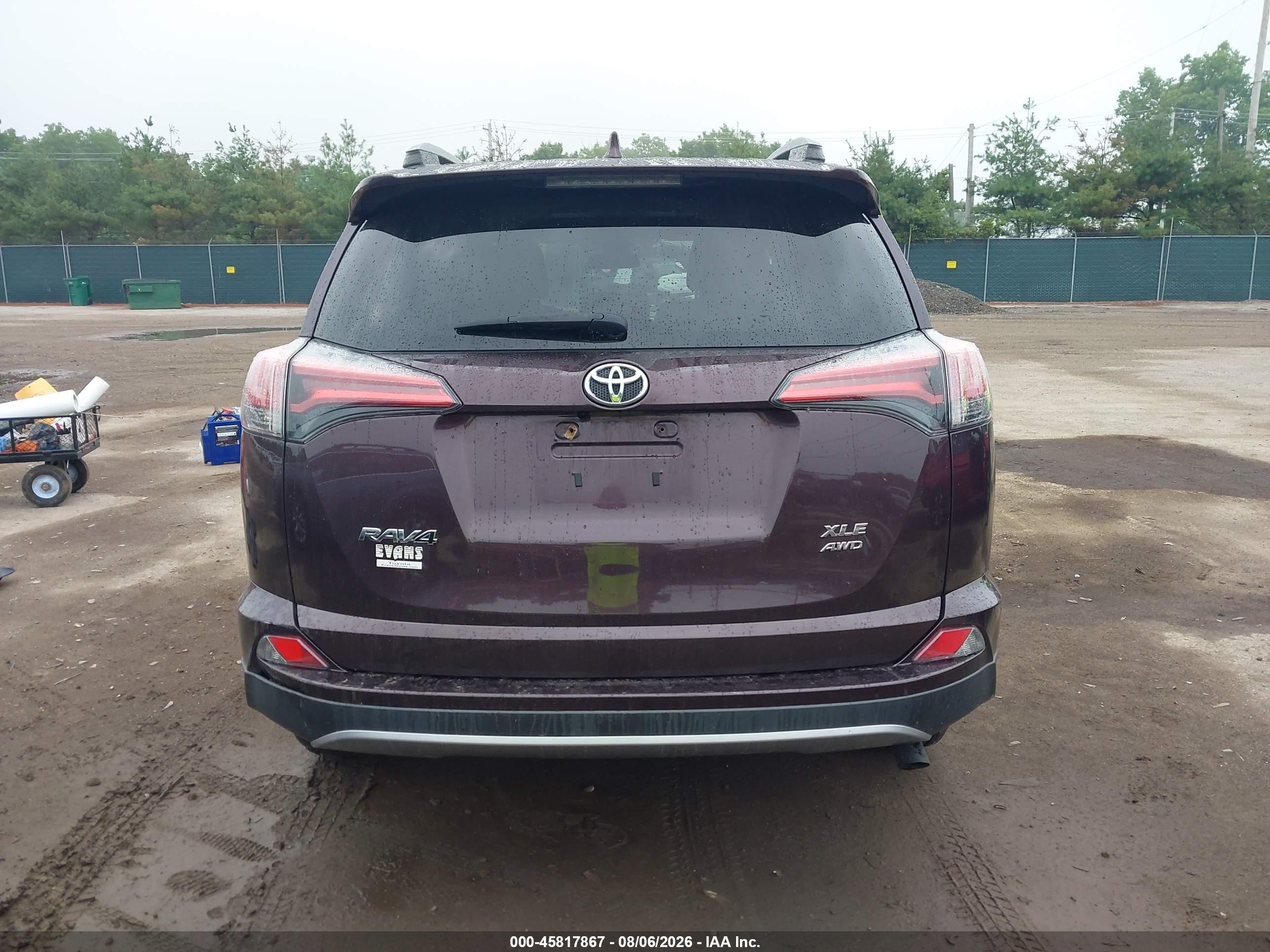 2017 Toyota Rav4 Xle Бордовый vin: 2T3RFREV4HW589592