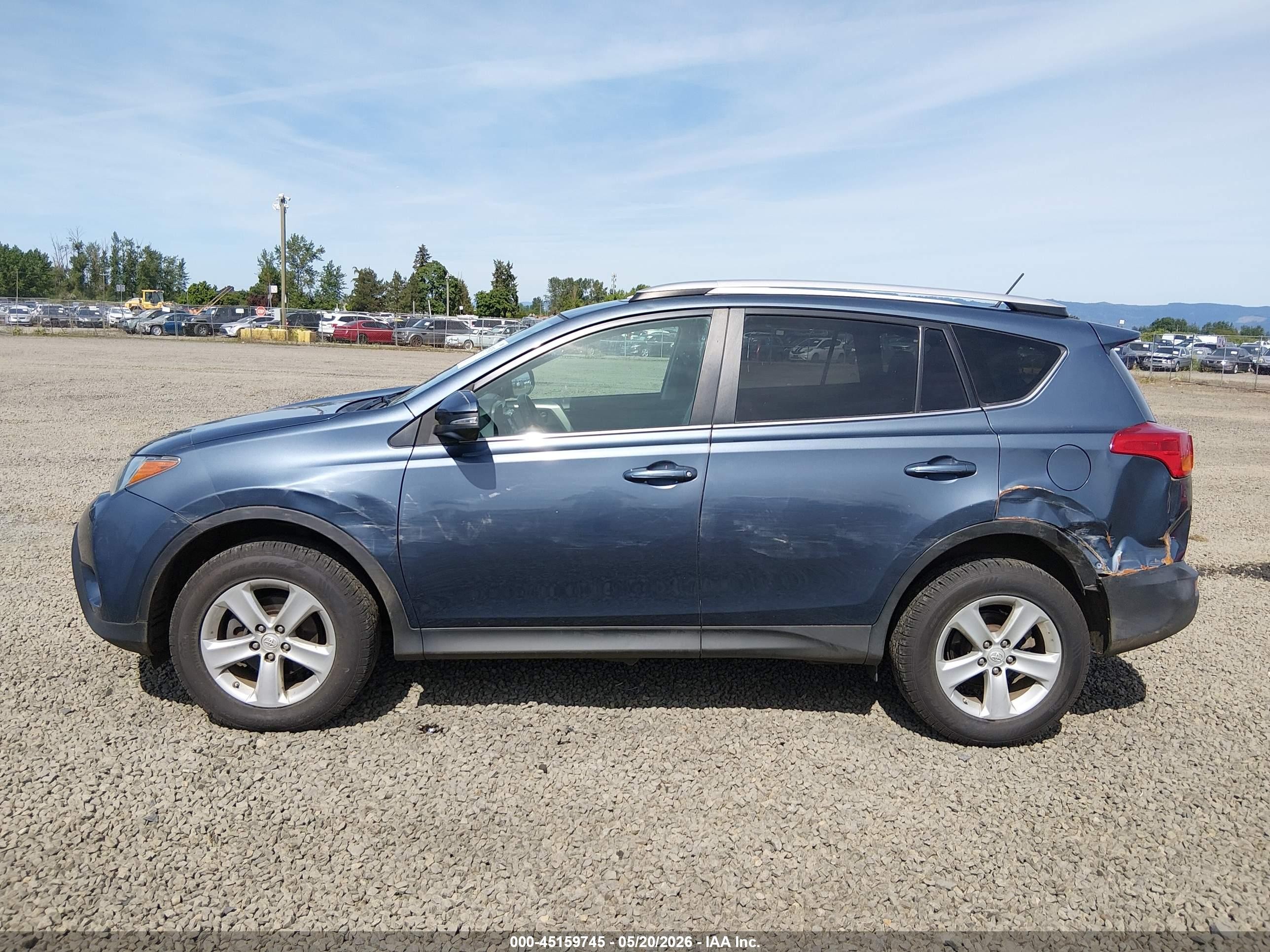 2013 Toyota Rav4 Xle Light Blue vin: 2T3RFREV5DW024486