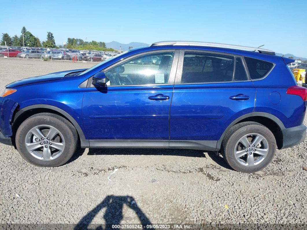 2015 Toyota Rav4 Xle Blue vin: 2T3RFREV5FW248697