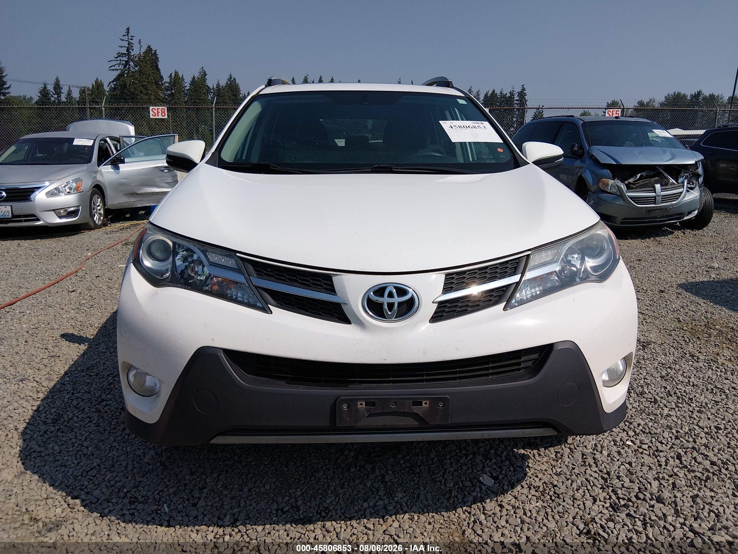 2015 Toyota Rav4 Xle White vin: 2T3RFREV5FW303651