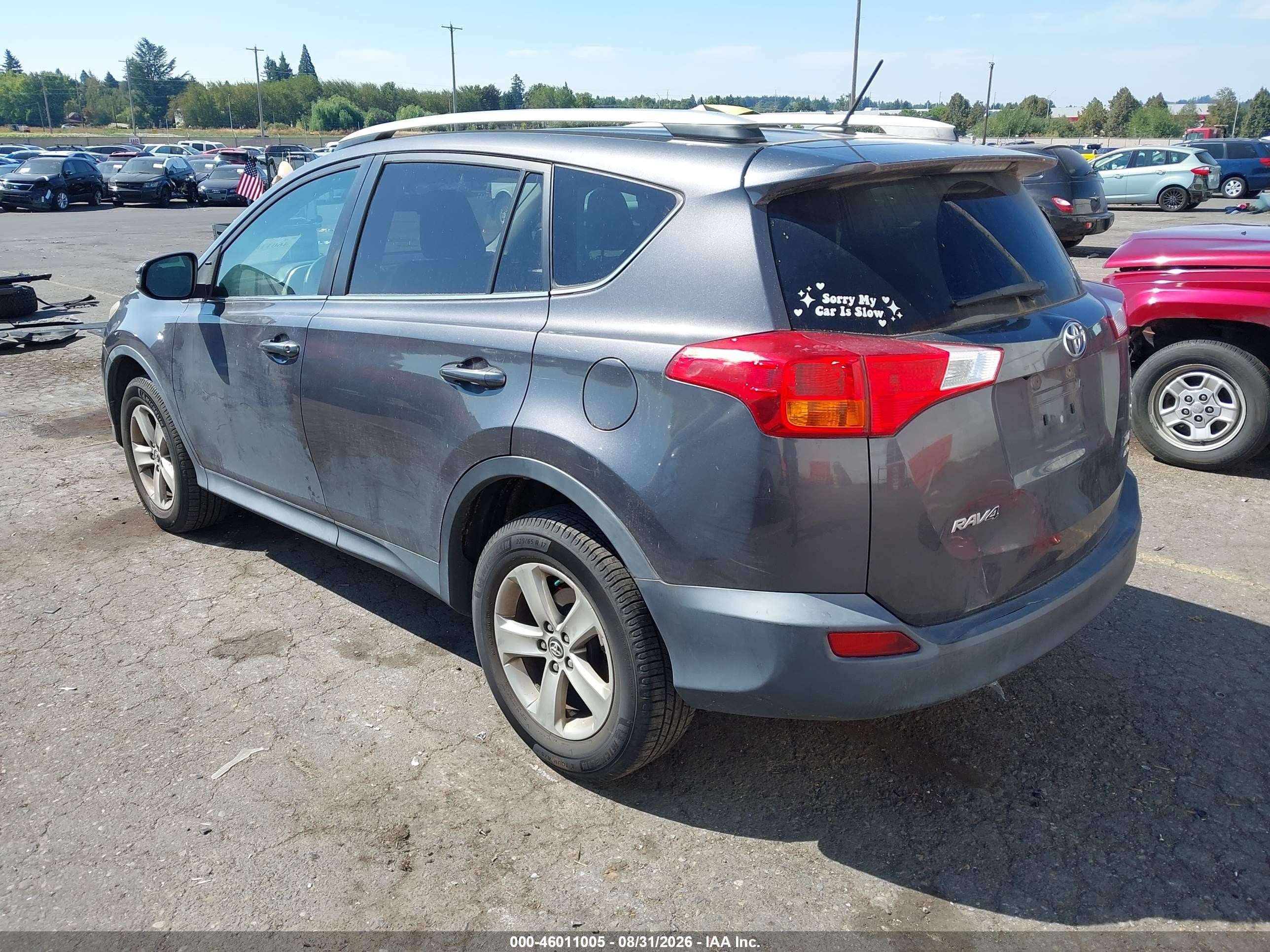 2015 Toyota Rav4 Xle Gray vin: 2T3RFREV5FW395506