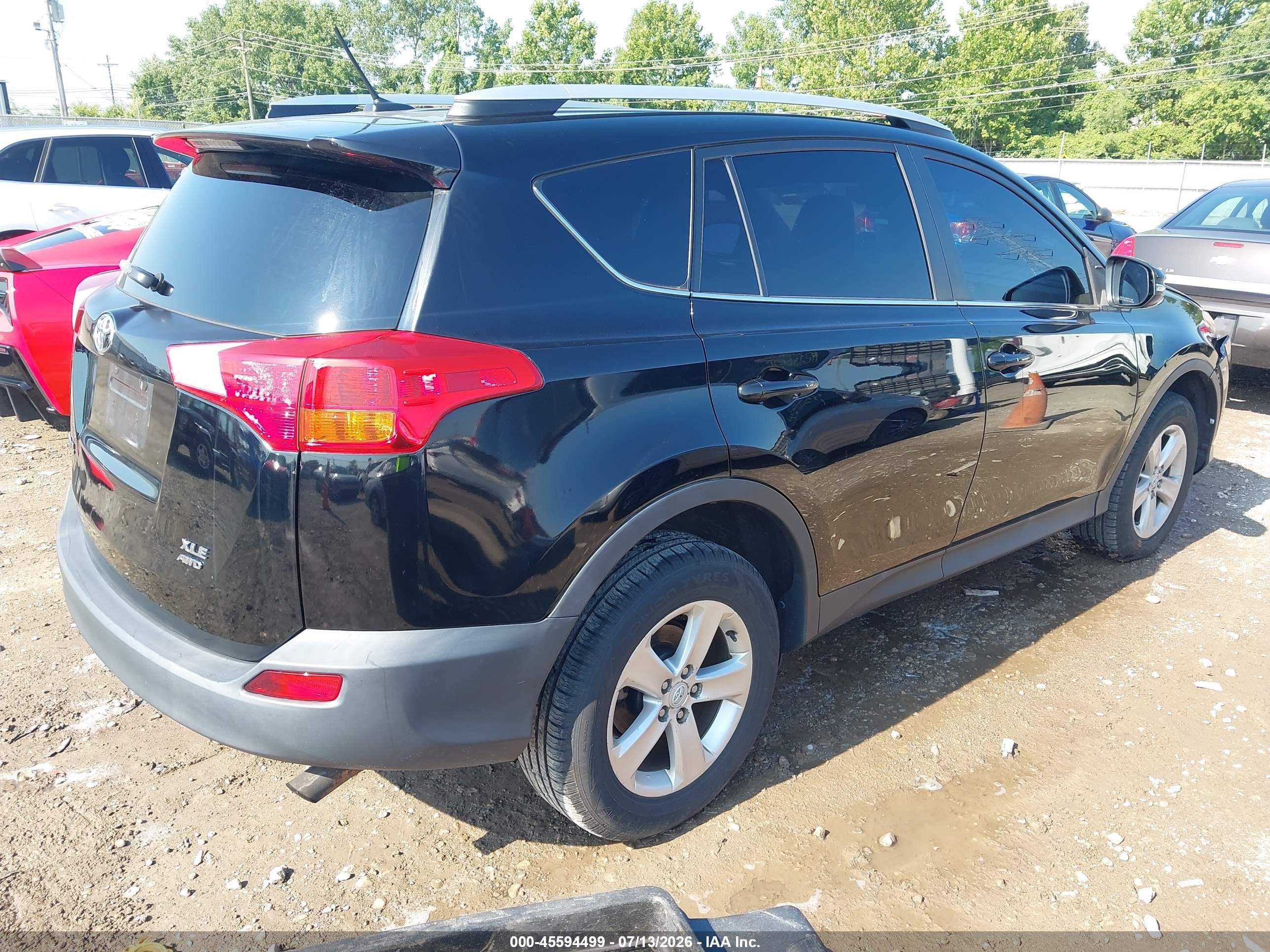 2013 Toyota Rav4 Xle Black vin: 2T3RFREV6DW020835