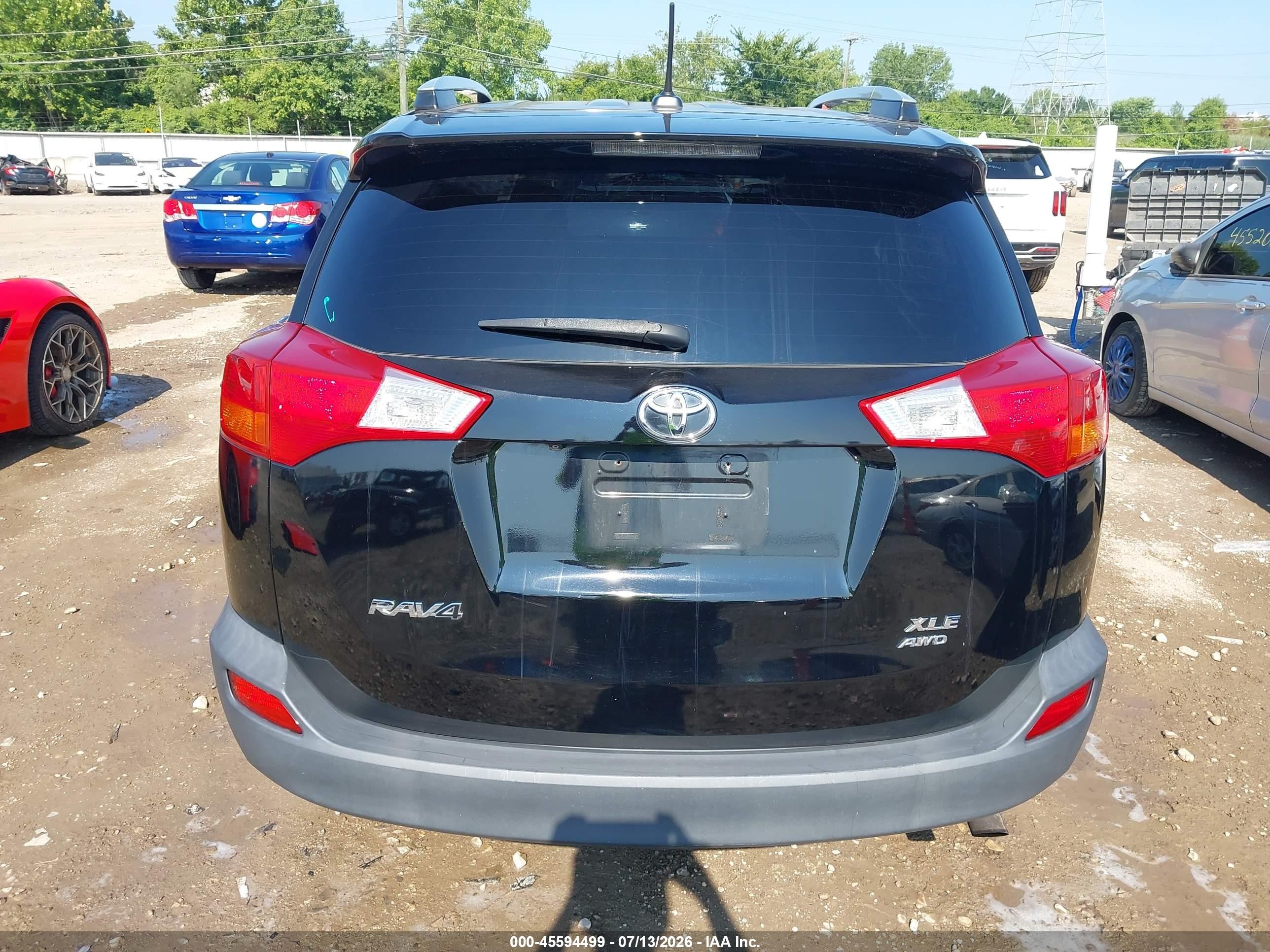 2013 Toyota Rav4 Xle Black vin: 2T3RFREV6DW020835