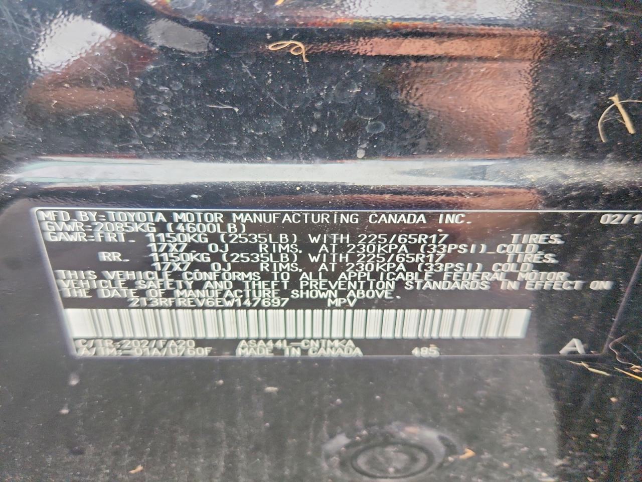 2014 Toyota Rav4 Xle Черный vin: 2T3RFREV6EW147697