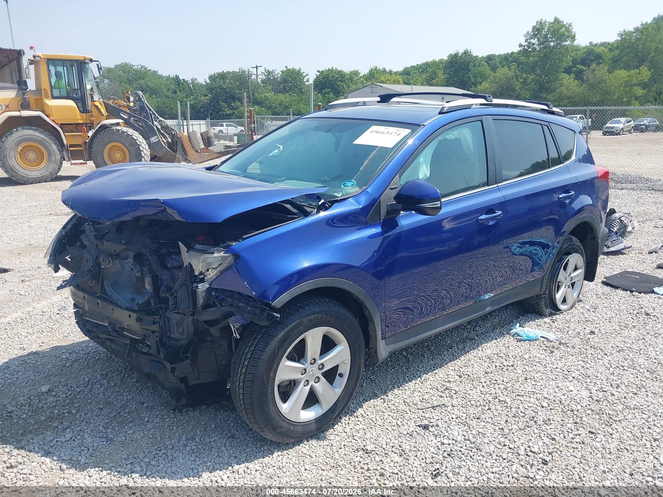 2014 Toyota Rav4 Xle Blue vin: 2T3RFREV6EW188380