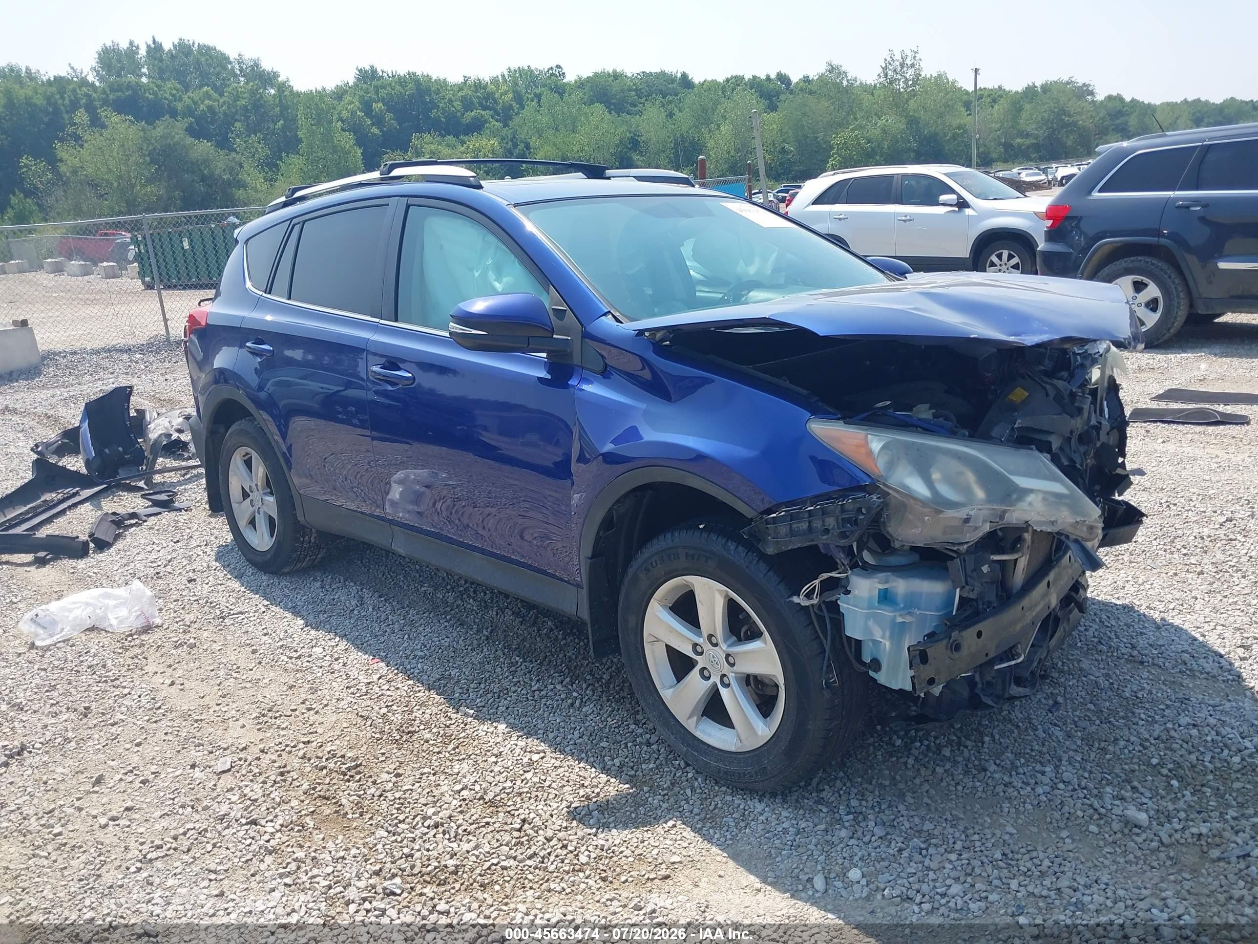 2014 Toyota Rav4 Xle Blue vin: 2T3RFREV6EW188380