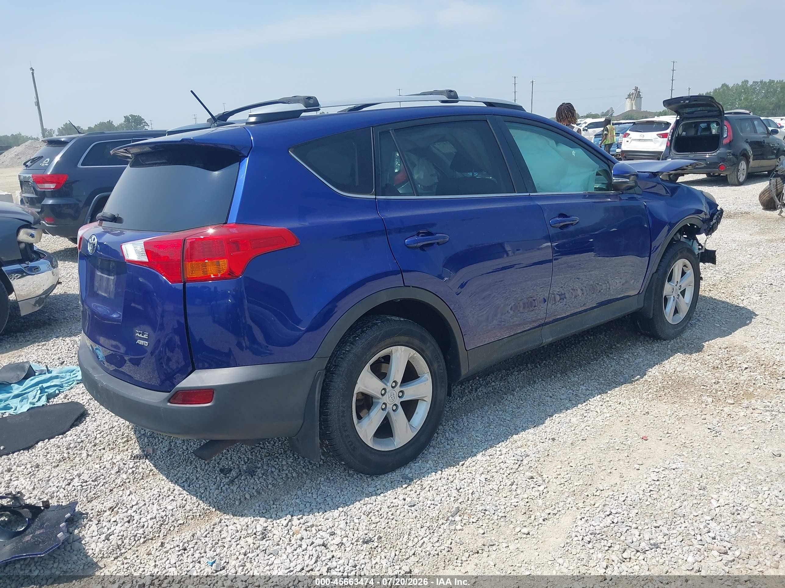 2014 Toyota Rav4 Xle Blue vin: 2T3RFREV6EW188380