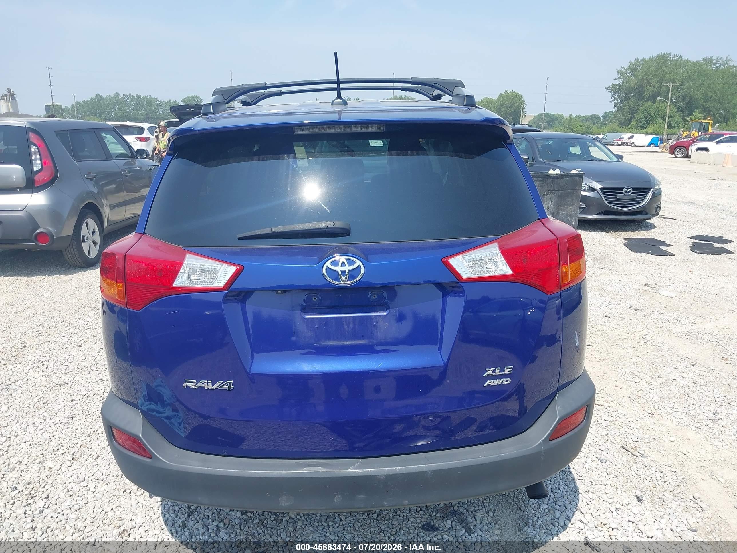 2014 Toyota Rav4 Xle Blue vin: 2T3RFREV6EW188380