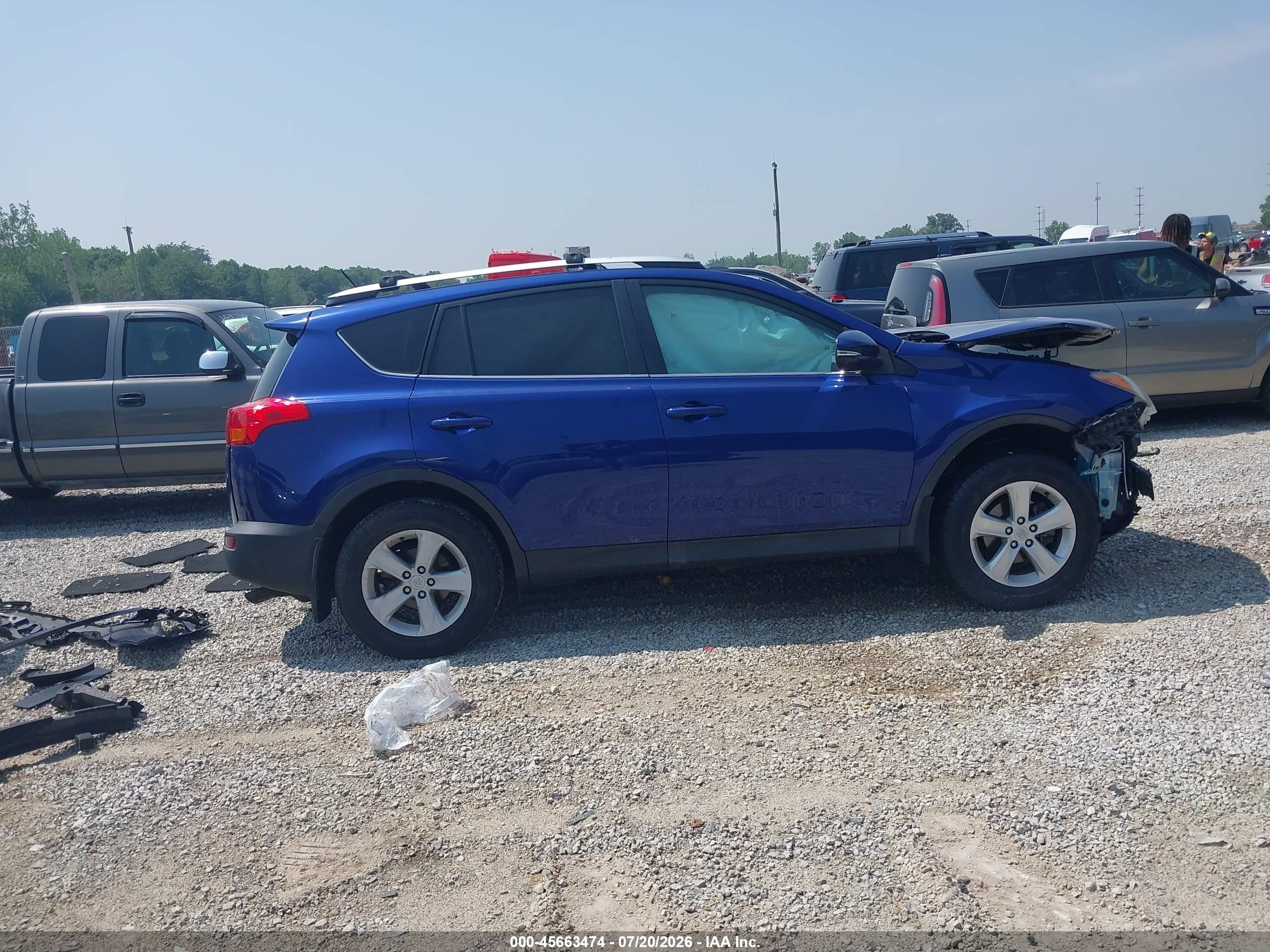 2014 Toyota Rav4 Xle Blue vin: 2T3RFREV6EW188380