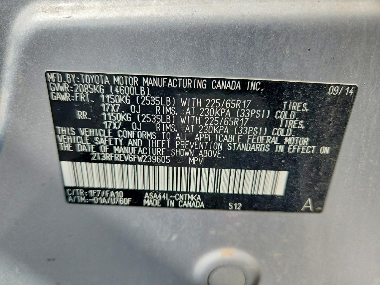 2015 Toyota Rav4 Xle Silver vin: 2T3RFREV6FW239605