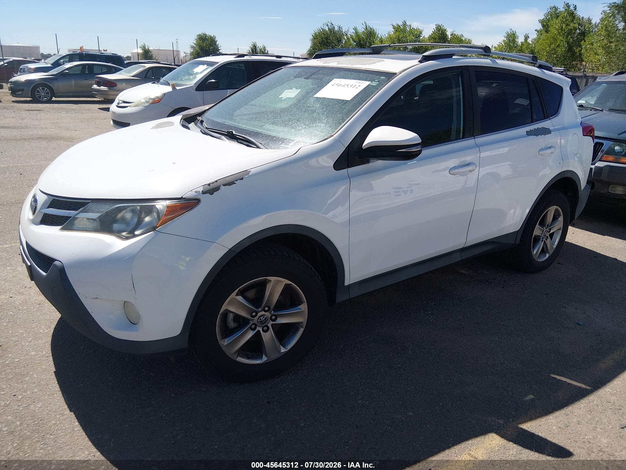 2015 Toyota Rav4 Xle Белый vin: 2T3RFREV6FW270868