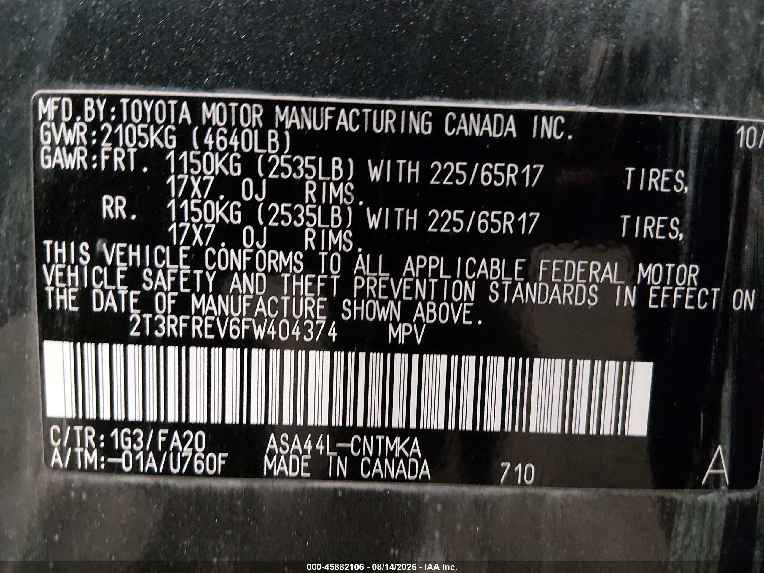 2015 Toyota Rav4 Xle Gray vin: 2T3RFREV6FW404374