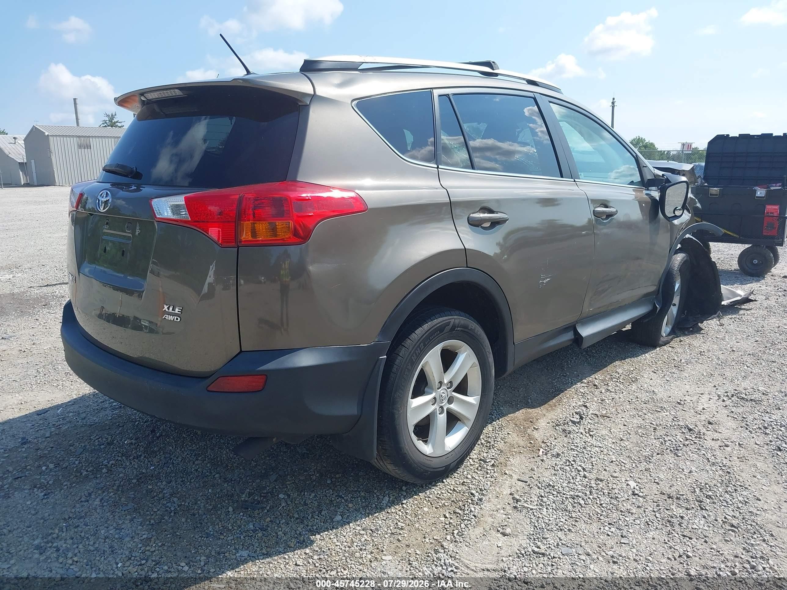2014 Toyota Rav4 Xle Brown vin: 2T3RFREV7EW151385