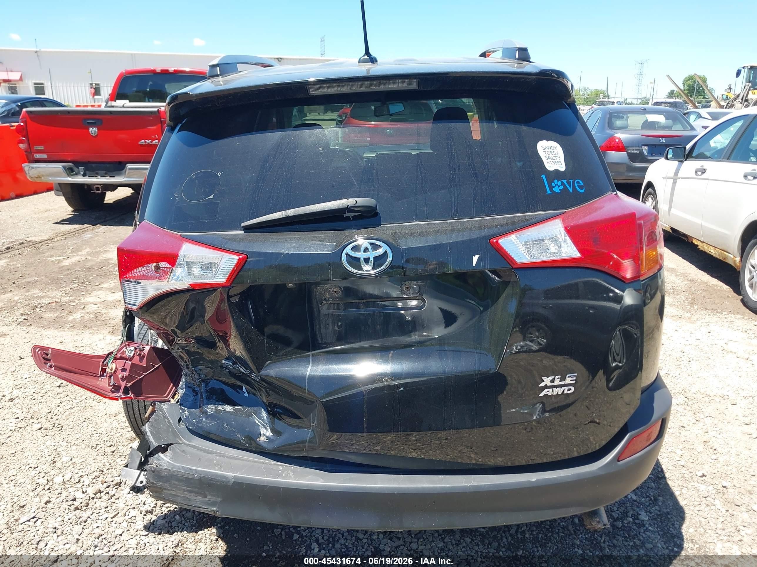 2015 Toyota Rav4 Xle Black vin: 2T3RFREV7FW279241