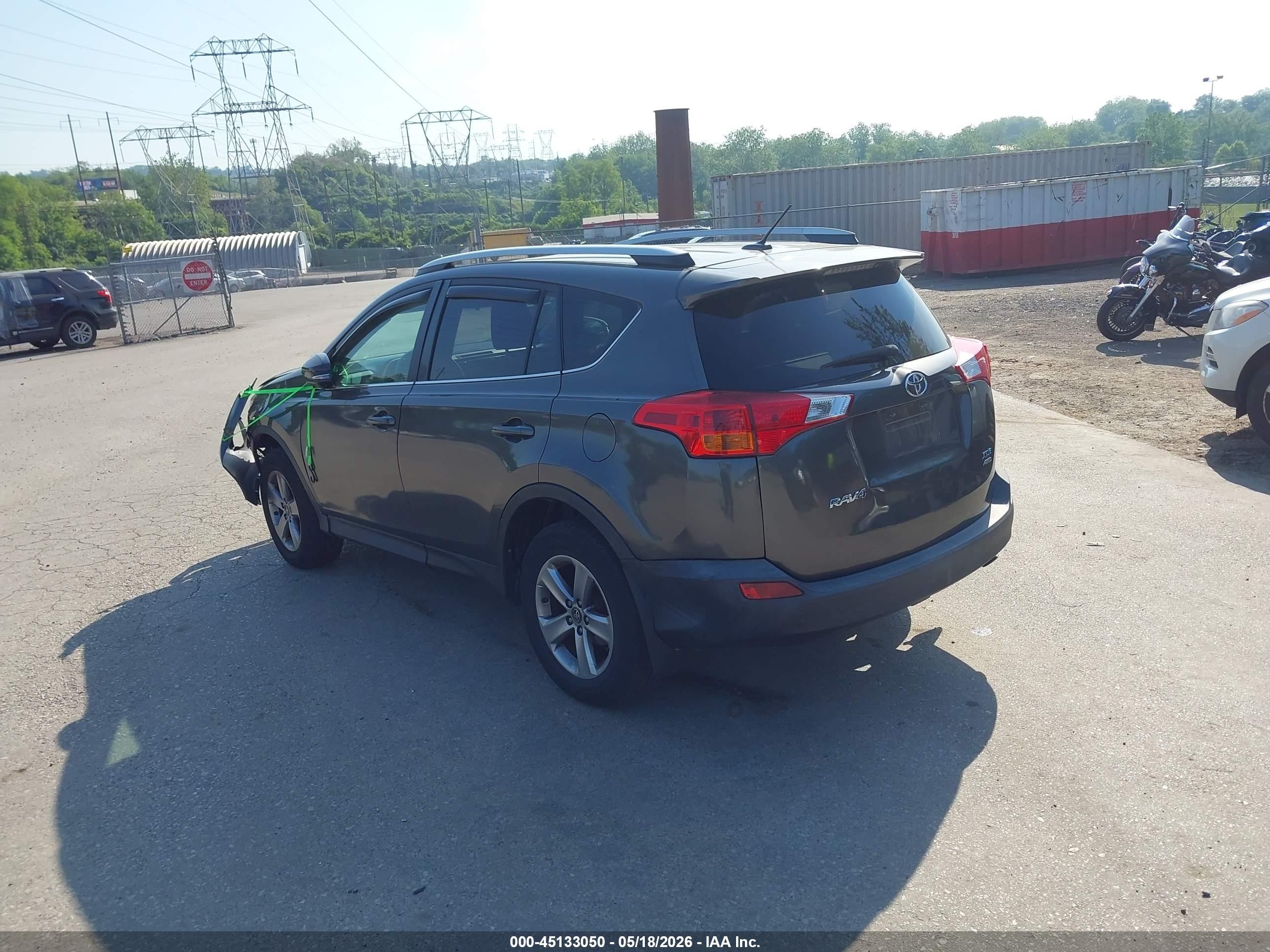 2015 Toyota Rav4 Xle Gray vin: 2T3RFREV7FW282768