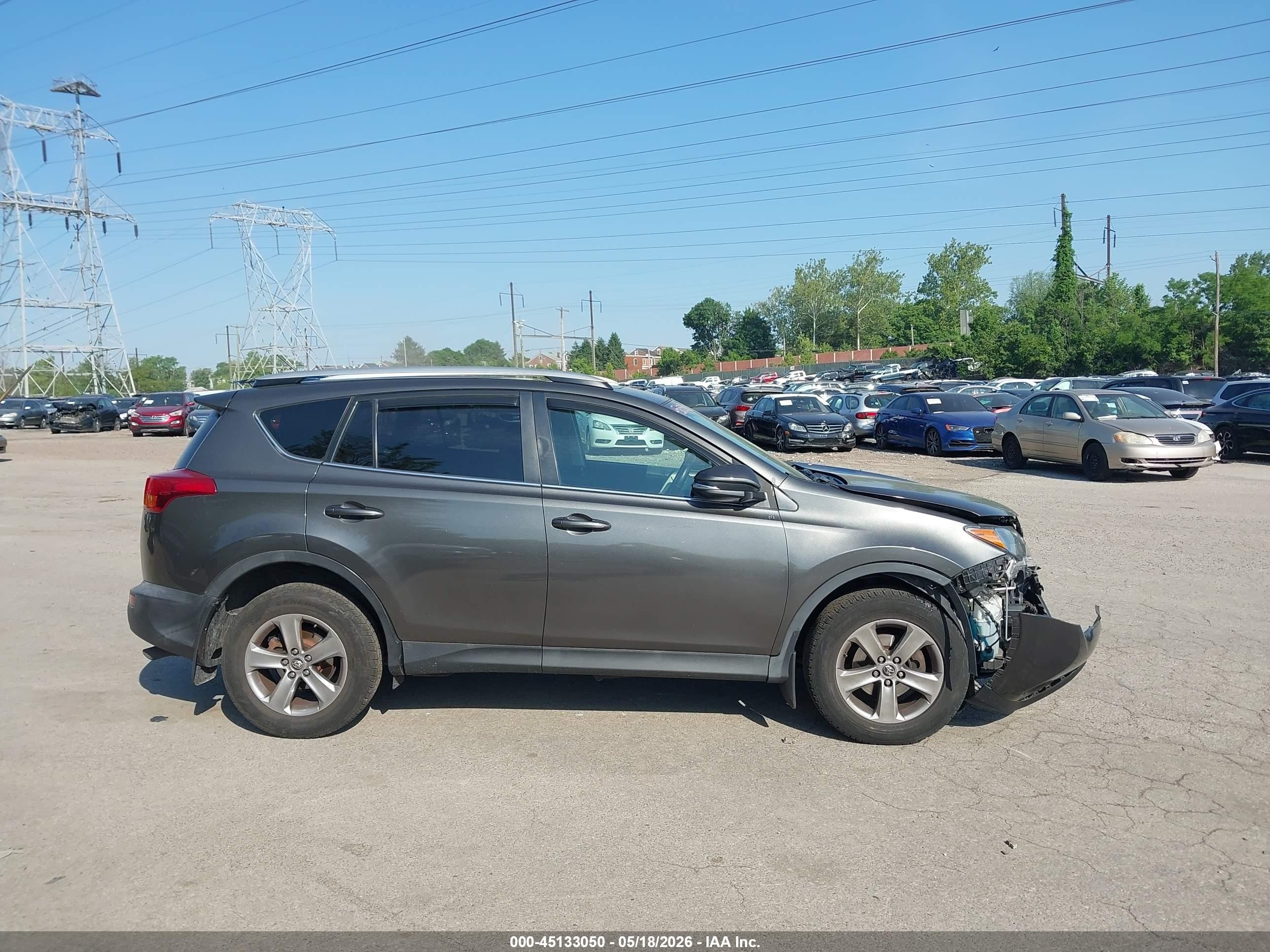 2015 Toyota Rav4 Xle Gray vin: 2T3RFREV7FW282768