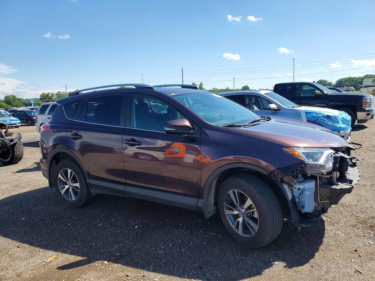 2017 Toyota Rav4 Xle Purple vin: 2T3RFREV7HW684504
