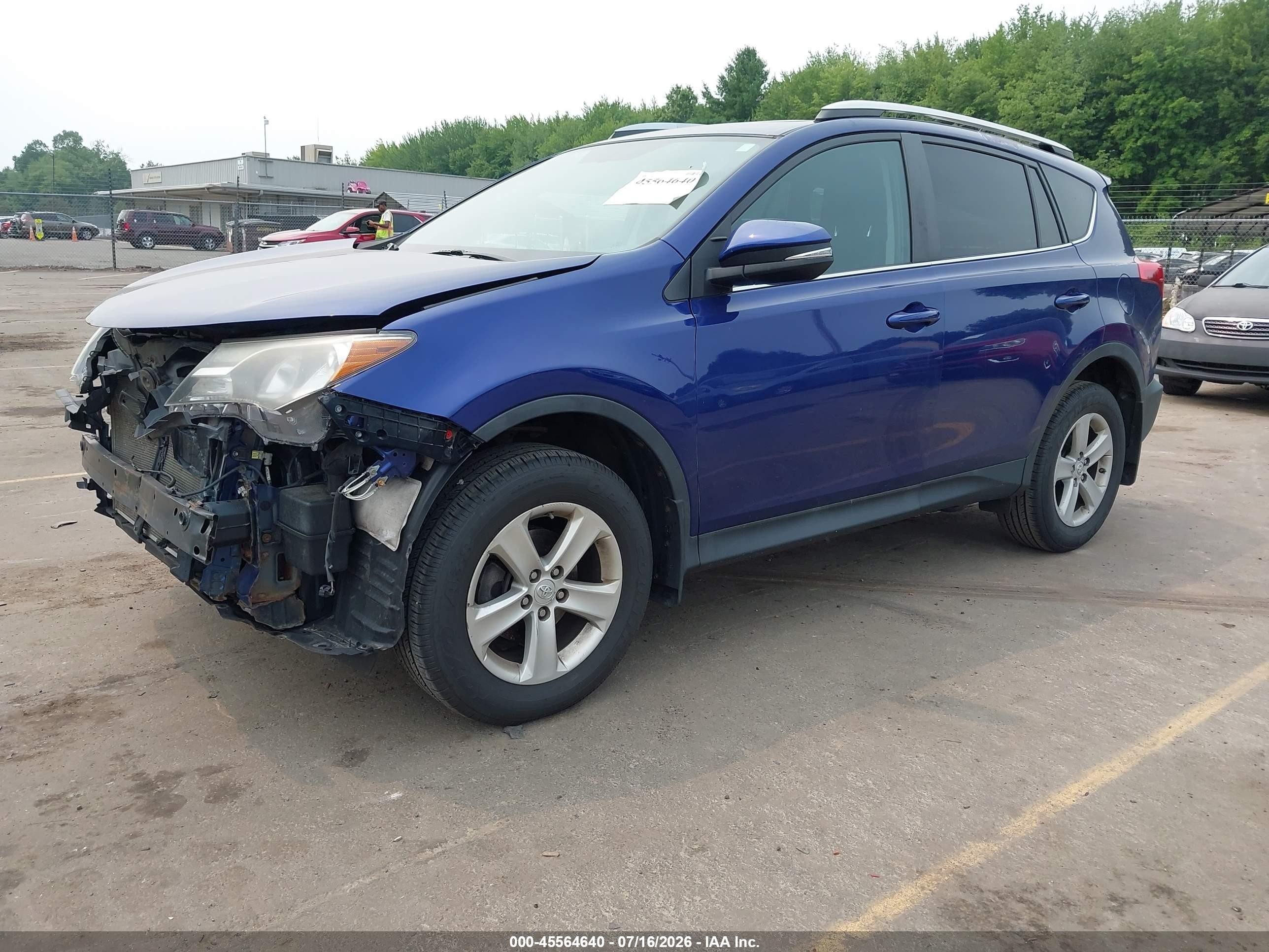 2014 Toyota Rav4 Xle Blue vin: 2T3RFREV8EW156529