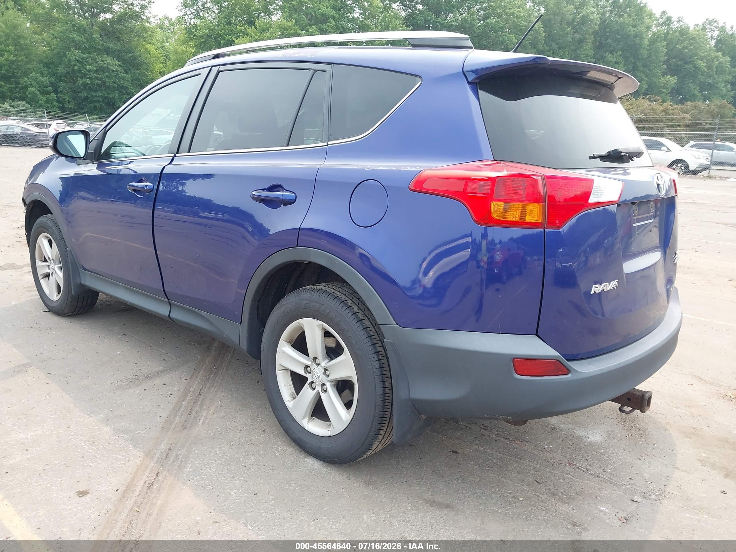 2014 Toyota Rav4 Xle Blue vin: 2T3RFREV8EW156529