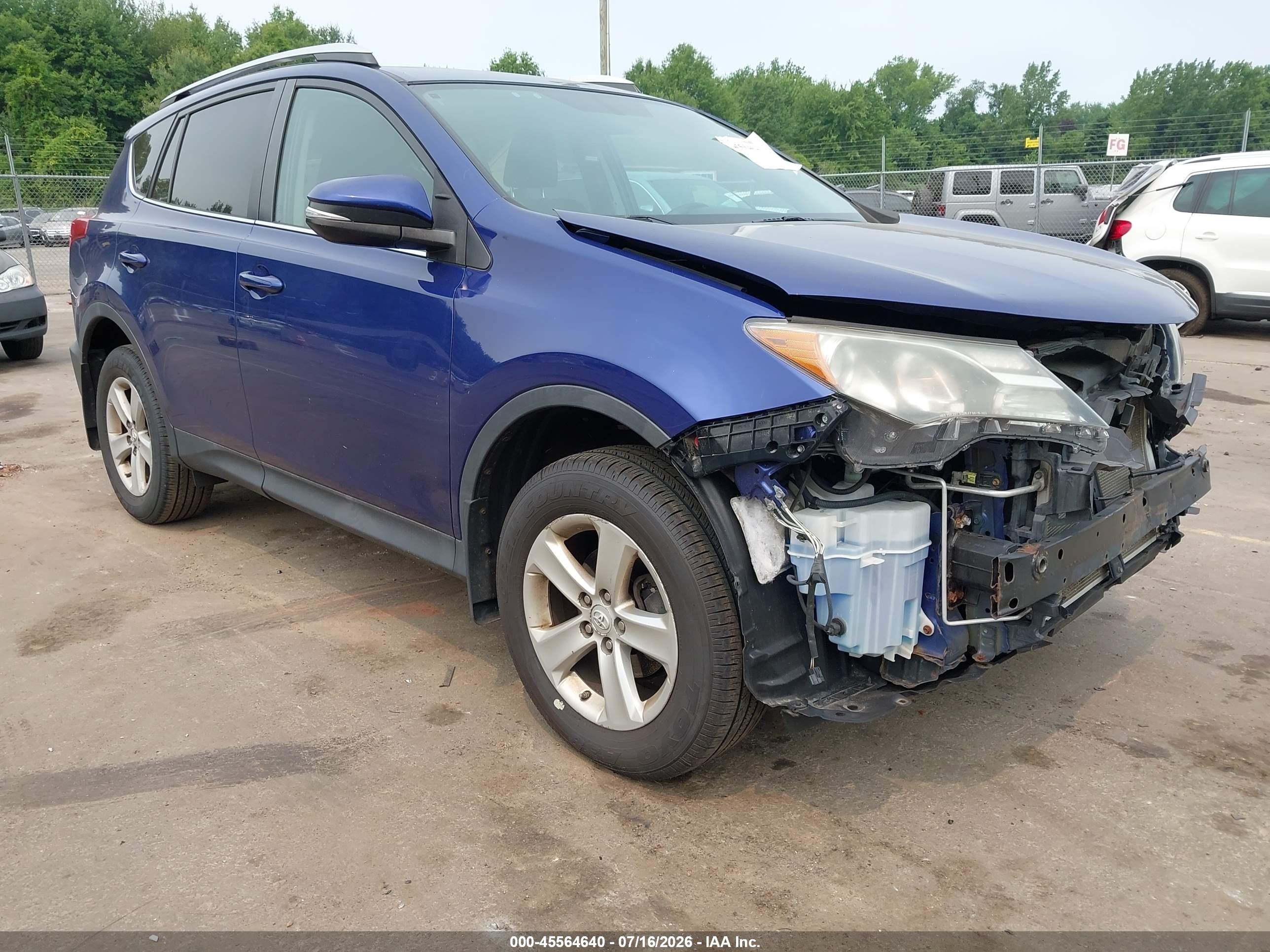 2014 Toyota Rav4 Xle Blue vin: 2T3RFREV8EW156529