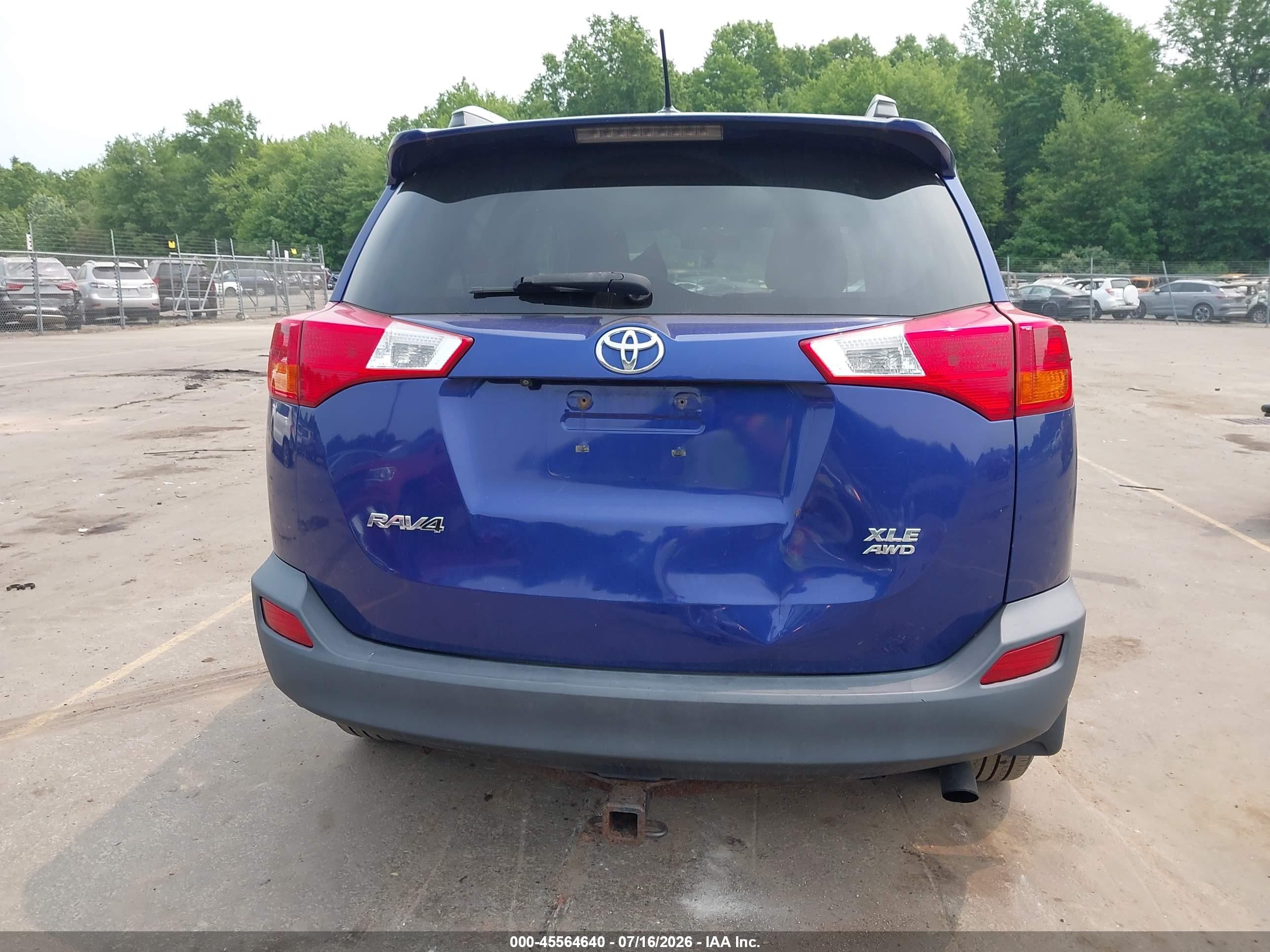 2014 Toyota Rav4 Xle Blue vin: 2T3RFREV8EW156529