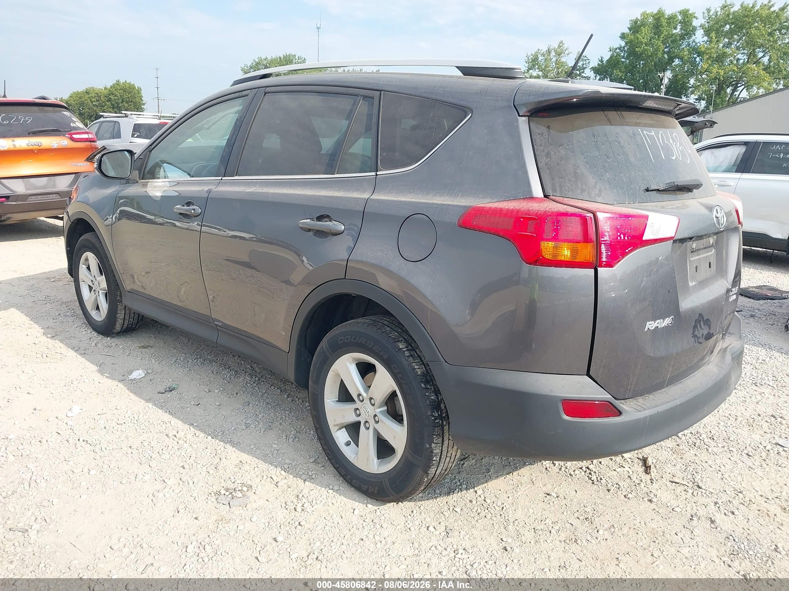2014 Toyota Rav4 Xle Gray vin: 2T3RFREV8EW173654