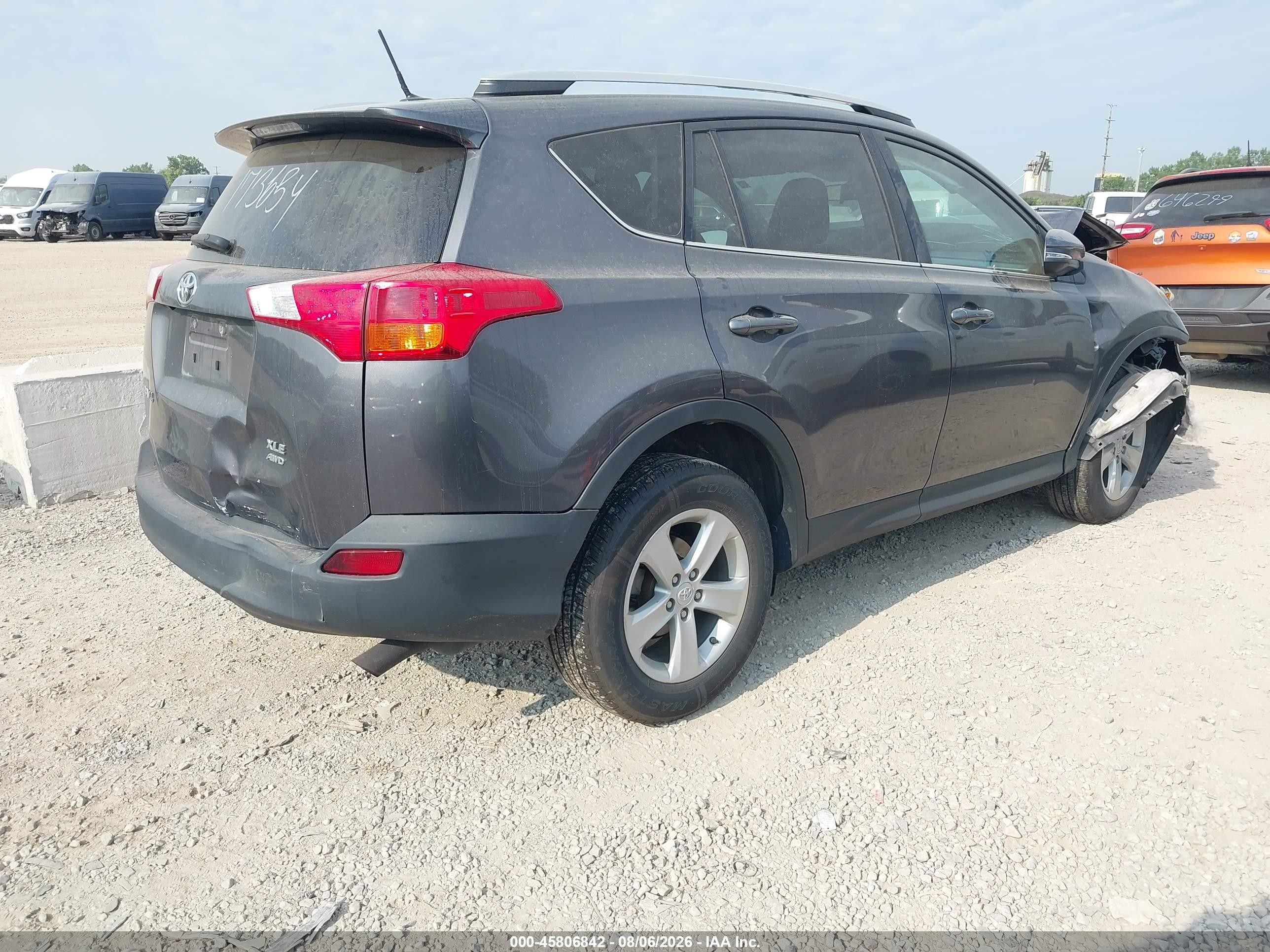 2014 Toyota Rav4 Xle Gray vin: 2T3RFREV8EW173654
