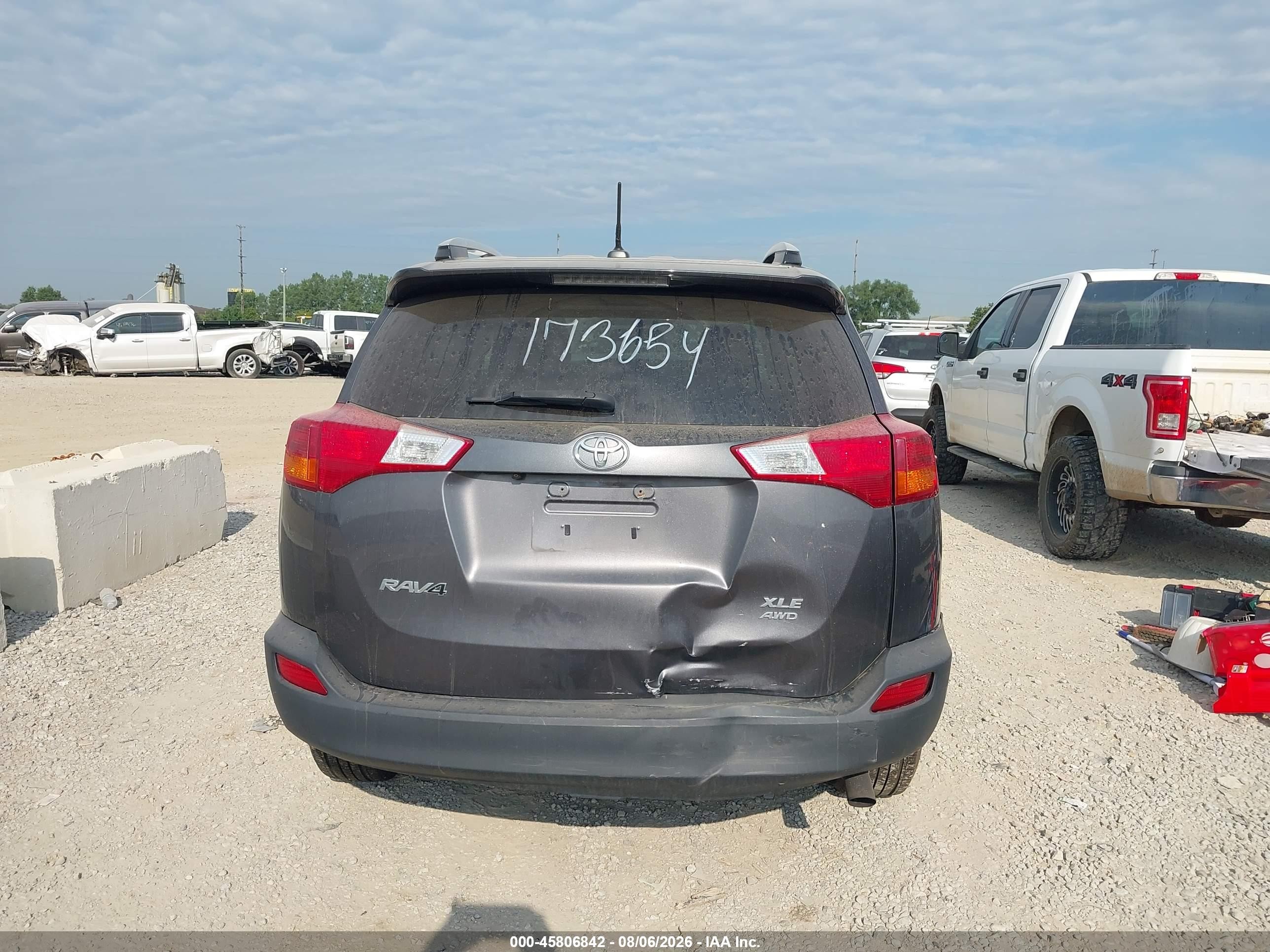 2014 Toyota Rav4 Xle Gray vin: 2T3RFREV8EW173654