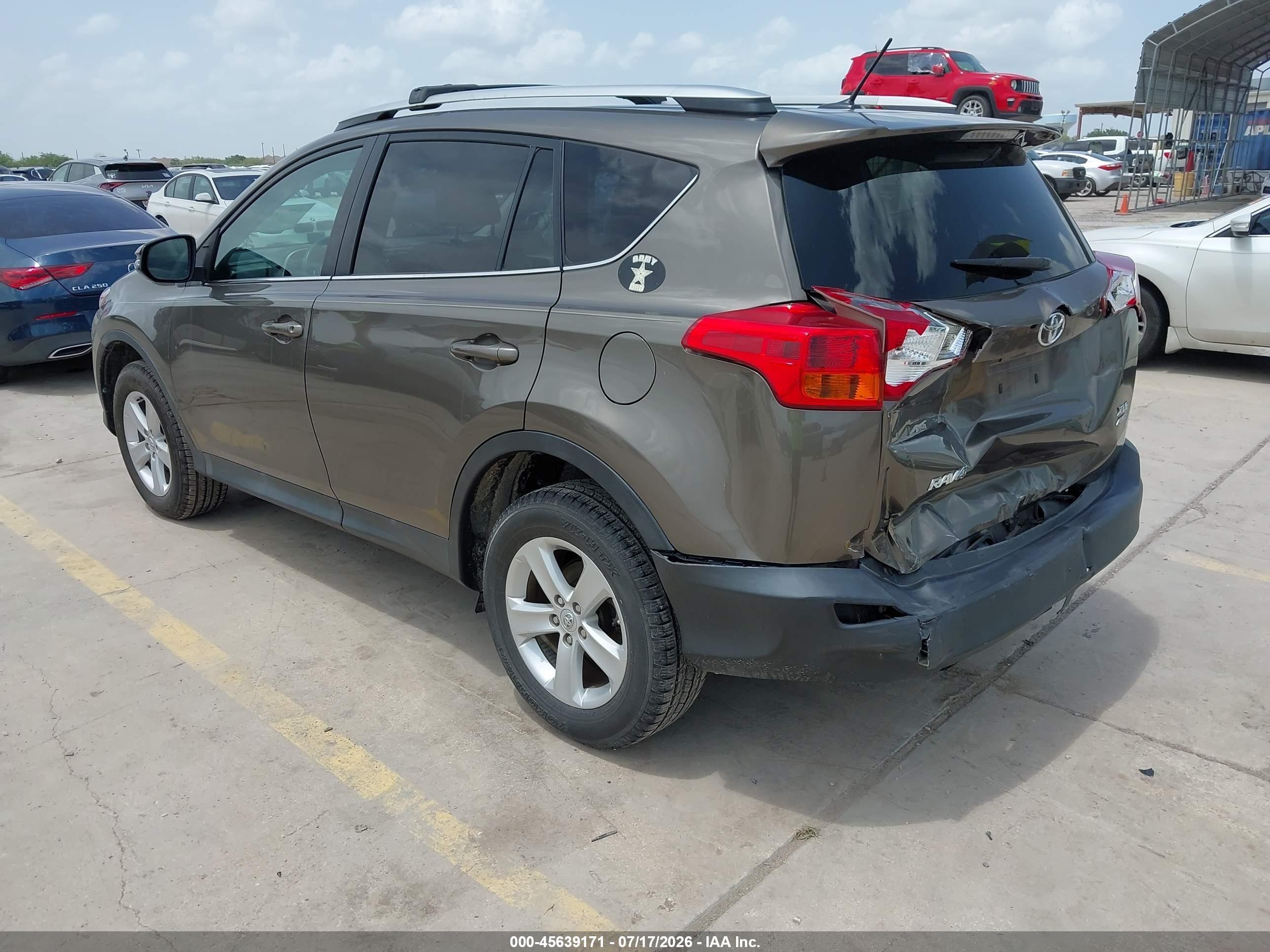2014 Toyota Rav4 Xle Серый vin: 2T3RFREV8EW202327