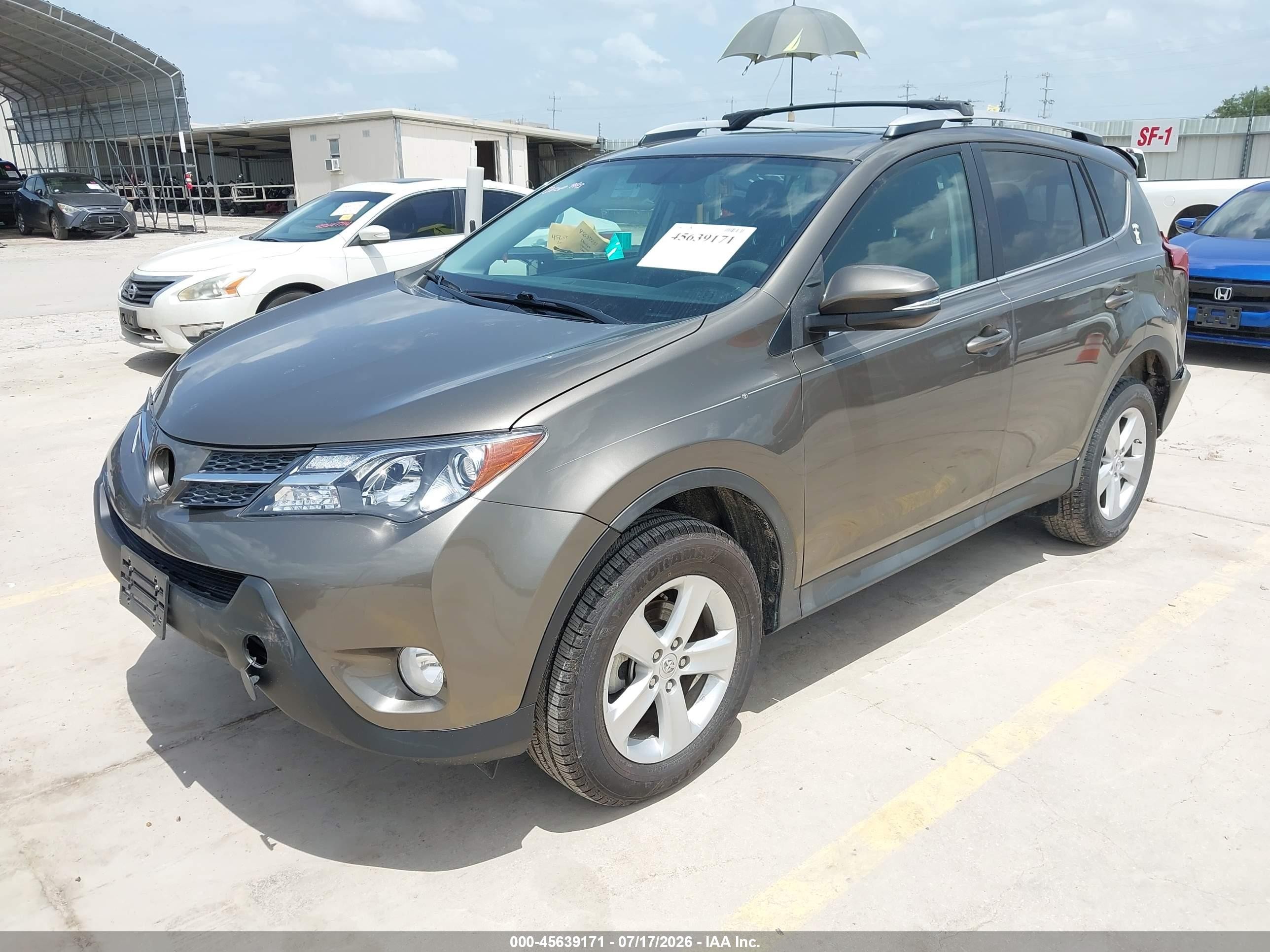 2014 Toyota Rav4 Xle Серый vin: 2T3RFREV8EW202327
