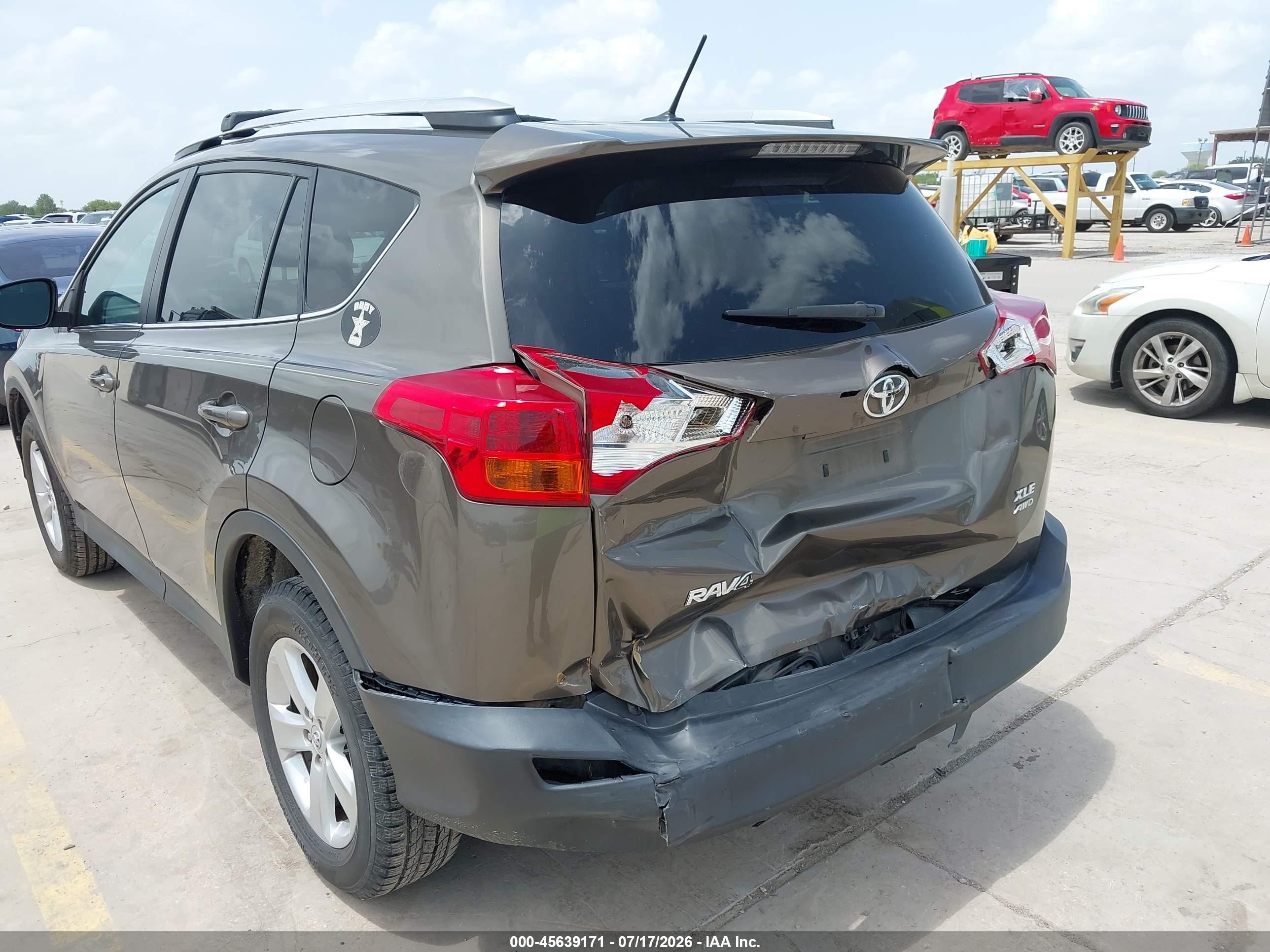 2014 Toyota Rav4 Xle Серый vin: 2T3RFREV8EW202327