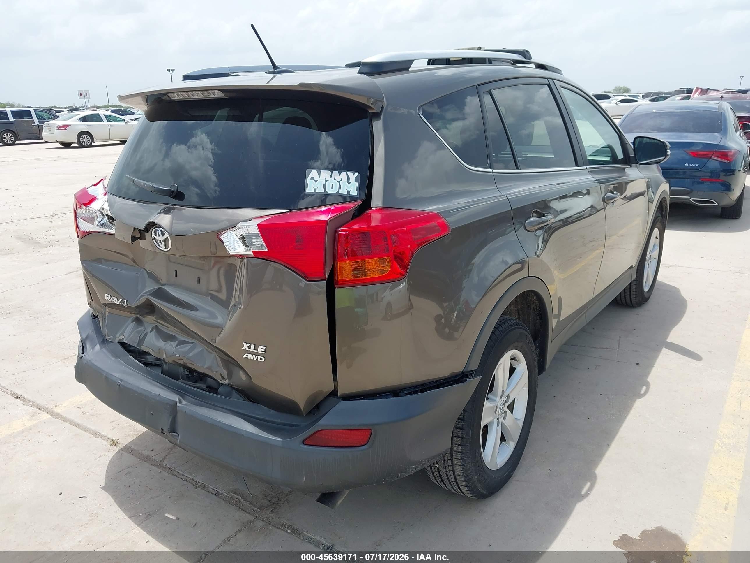 2014 Toyota Rav4 Xle Серый vin: 2T3RFREV8EW202327