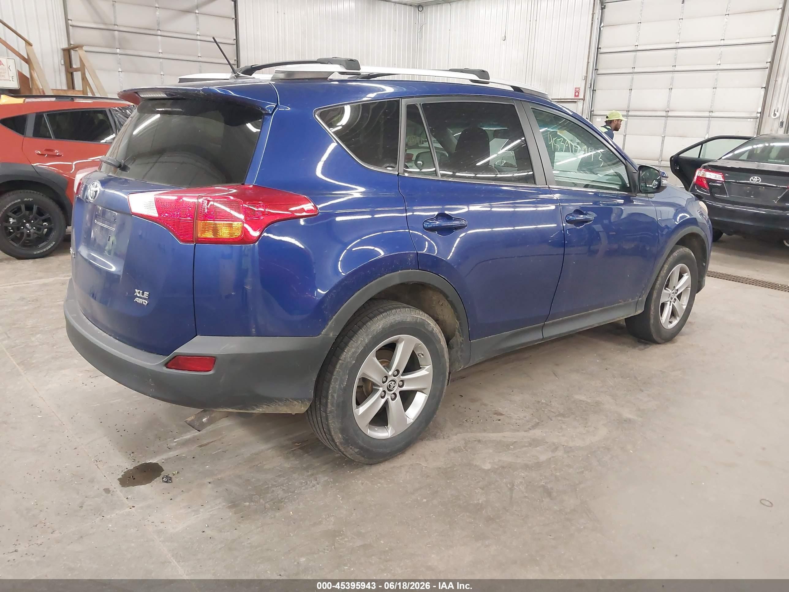 2015 Toyota Rav4 Xle Blue vin: 2T3RFREV8FW316202