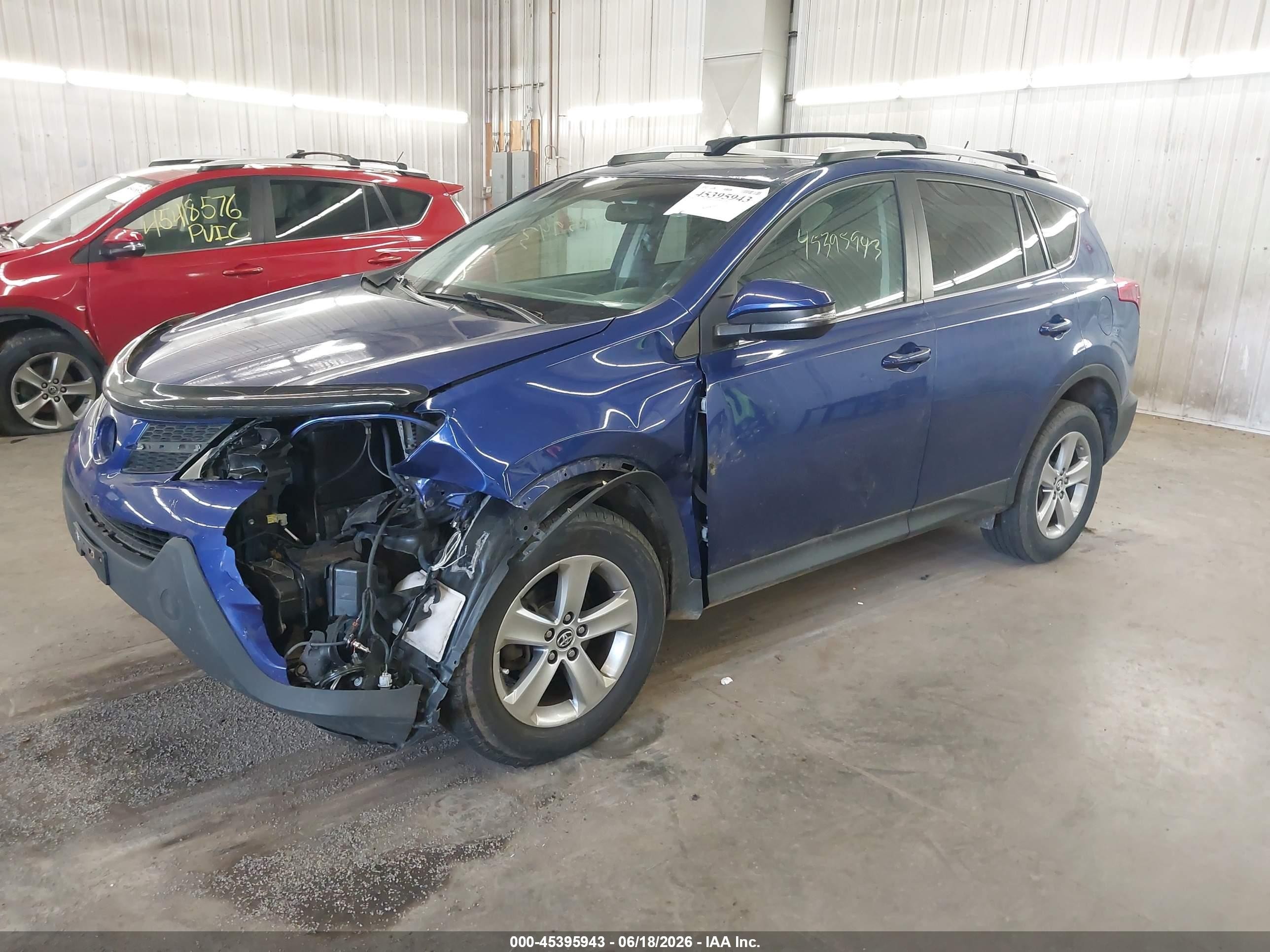 2015 Toyota Rav4 Xle Blue vin: 2T3RFREV8FW316202