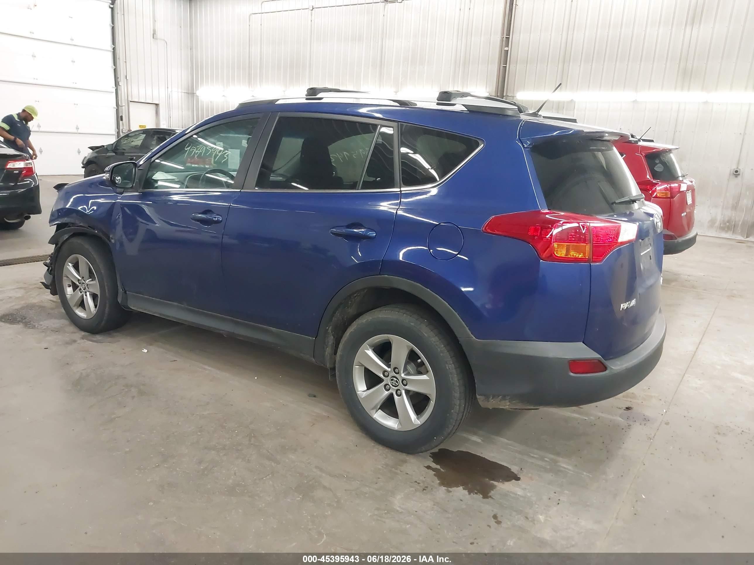 2015 Toyota Rav4 Xle Blue vin: 2T3RFREV8FW316202