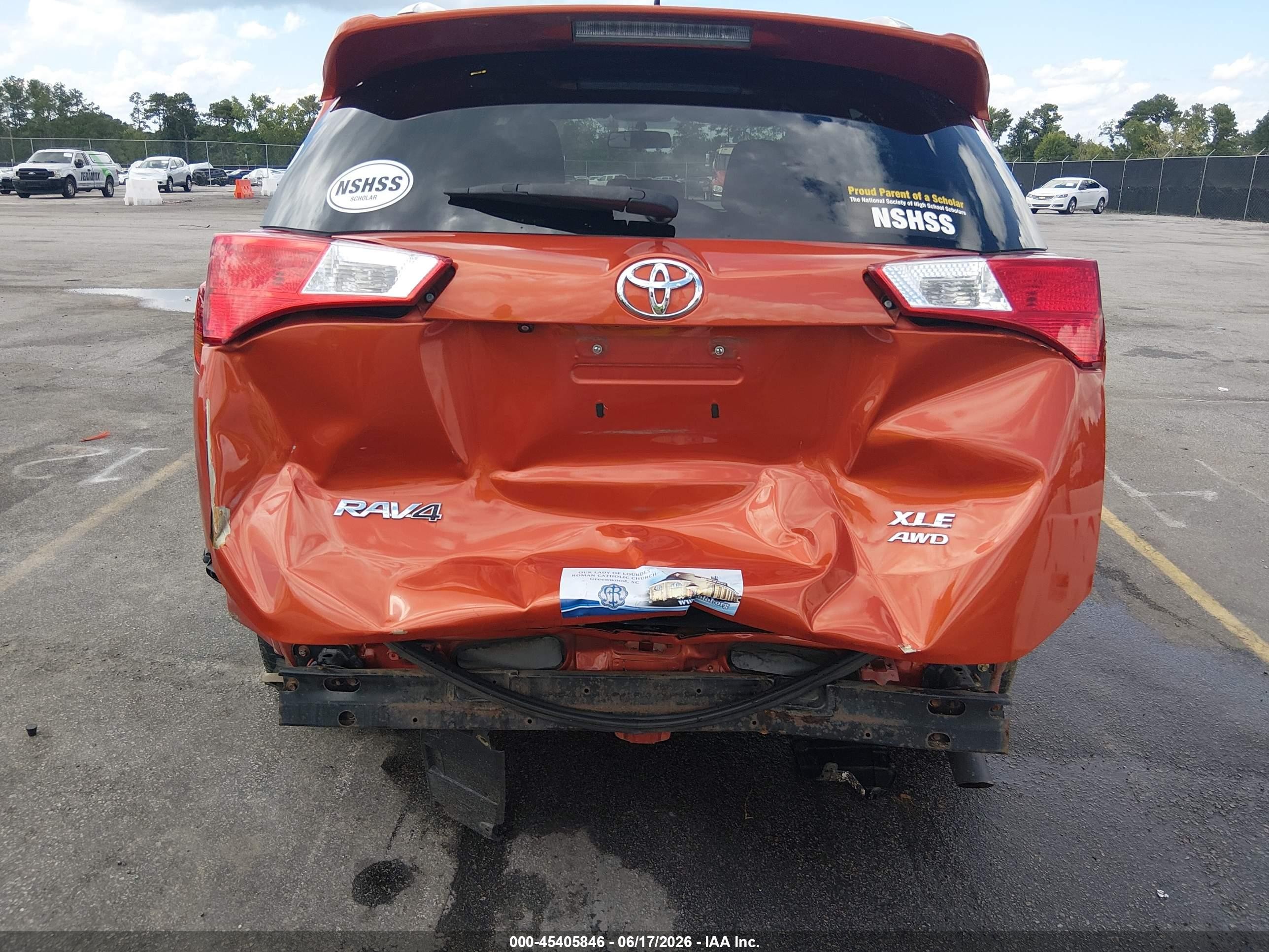 2015 Toyota Rav4 Xle Orange vin: 2T3RFREV8FW330990