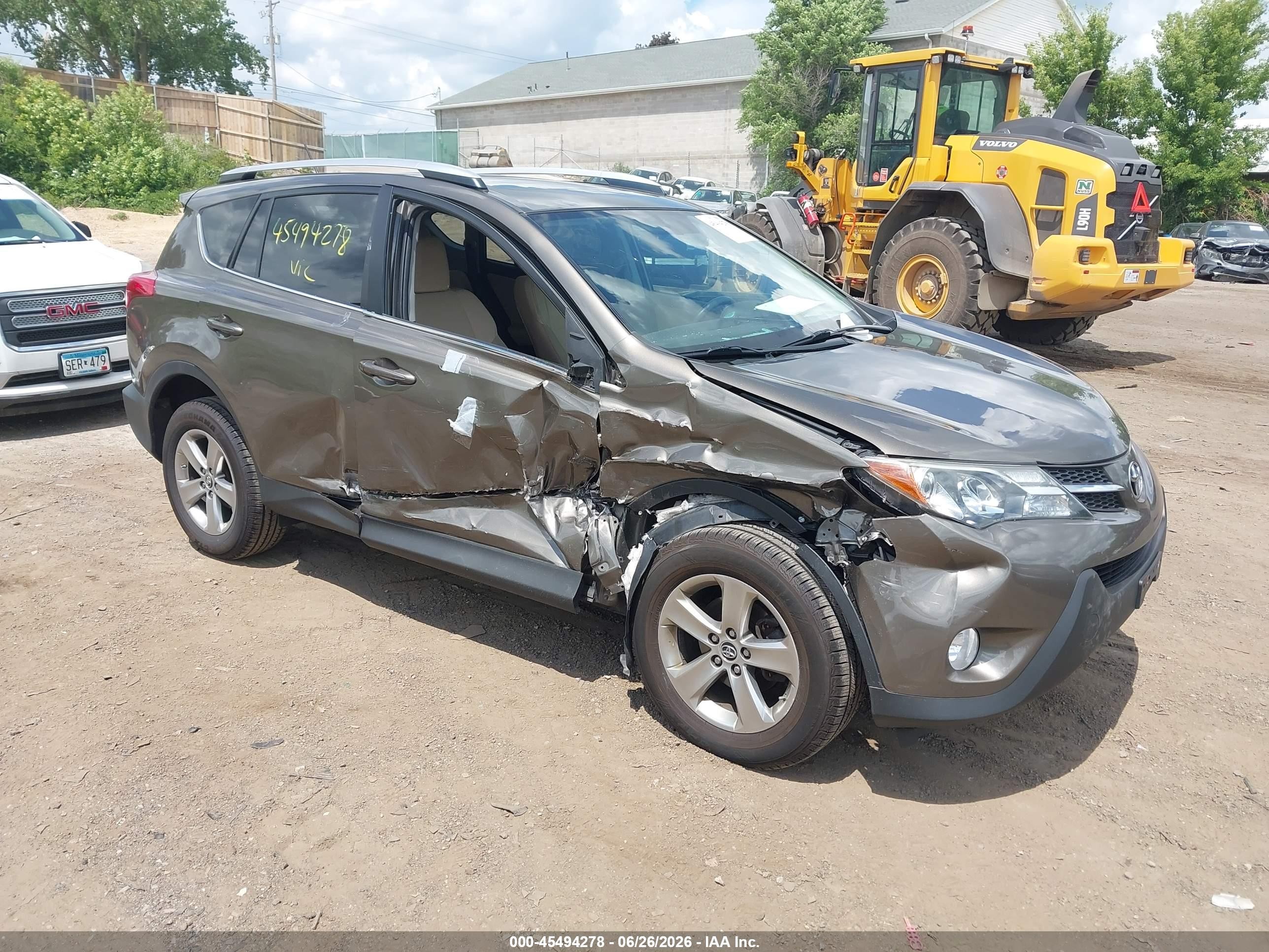 2015 Toyota Rav4 Xle Gray vin: 2T3RFREV8FW352777