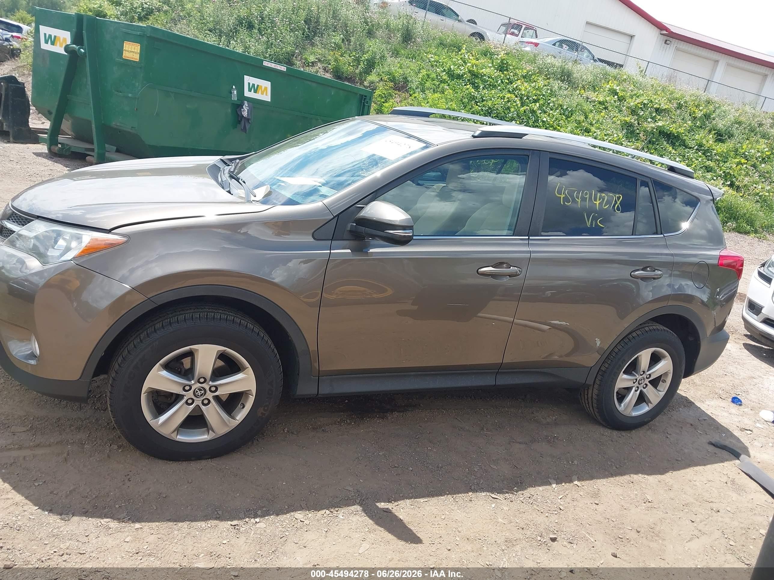 2015 Toyota Rav4 Xle Gray vin: 2T3RFREV8FW352777