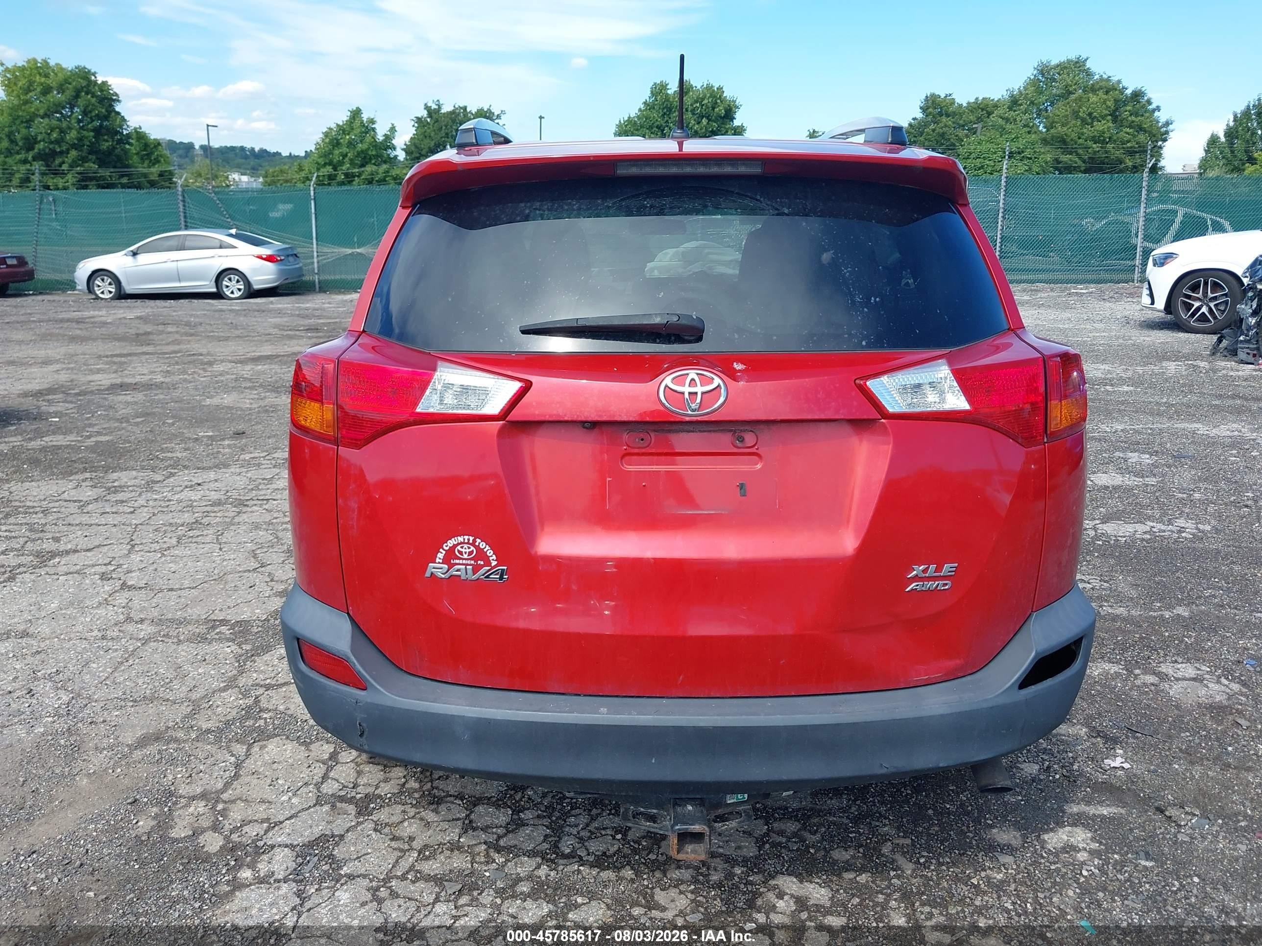 2013 Toyota Rav4 Xle Red vin: 2T3RFREV9DW108147