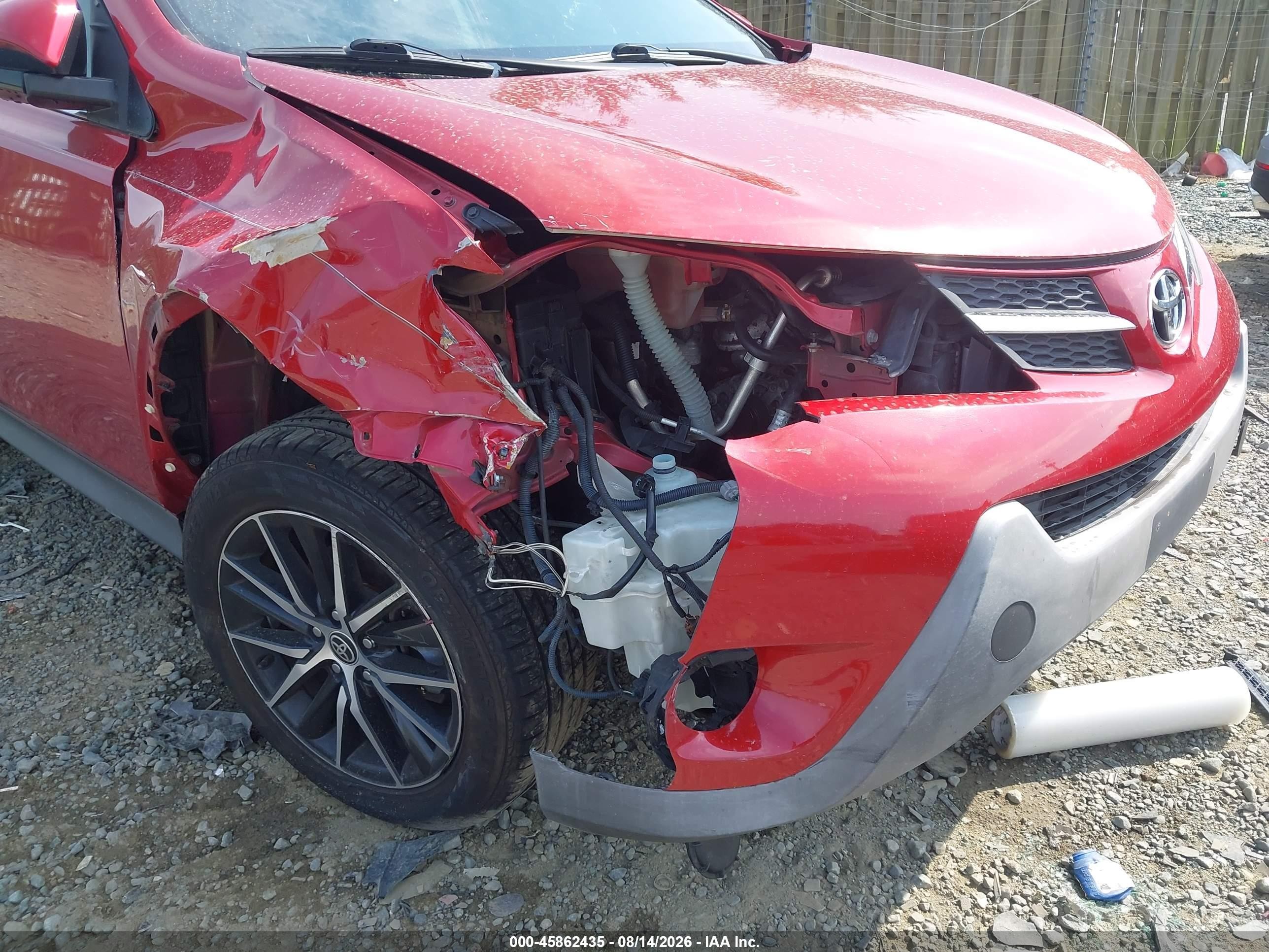 2014 Toyota Rav4 Xle Red vin: 2T3RFREV9EW187627