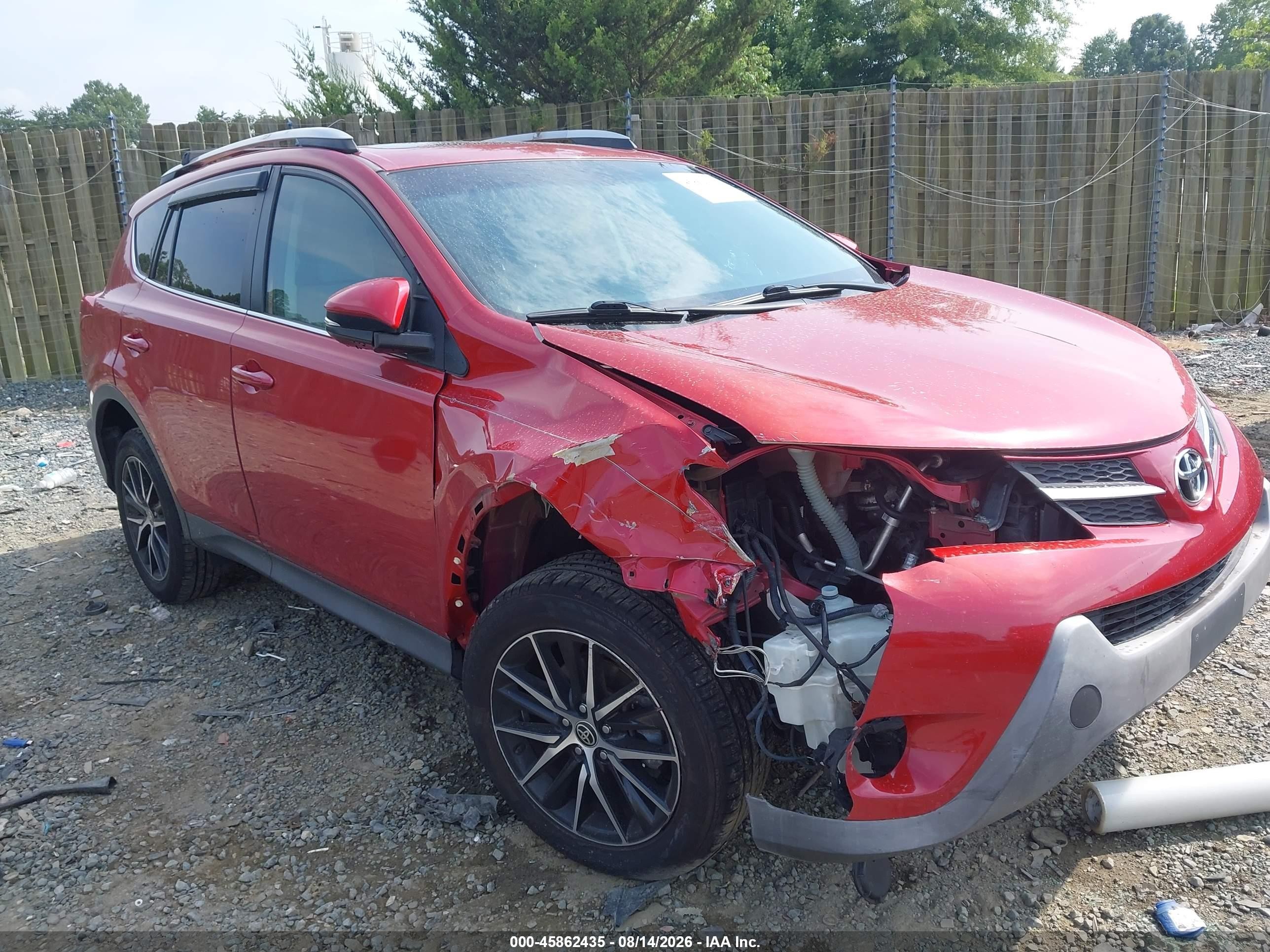 2014 Toyota Rav4 Xle Red vin: 2T3RFREV9EW187627