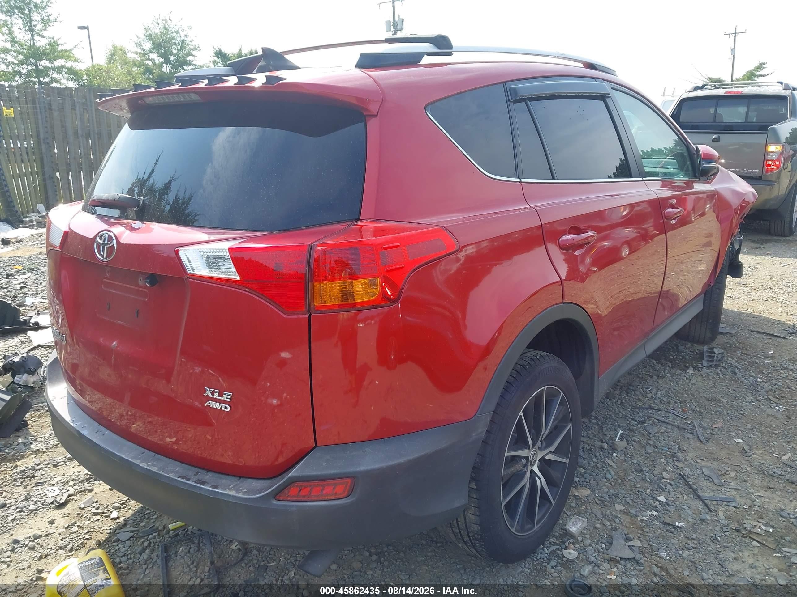 2014 Toyota Rav4 Xle Red vin: 2T3RFREV9EW187627
